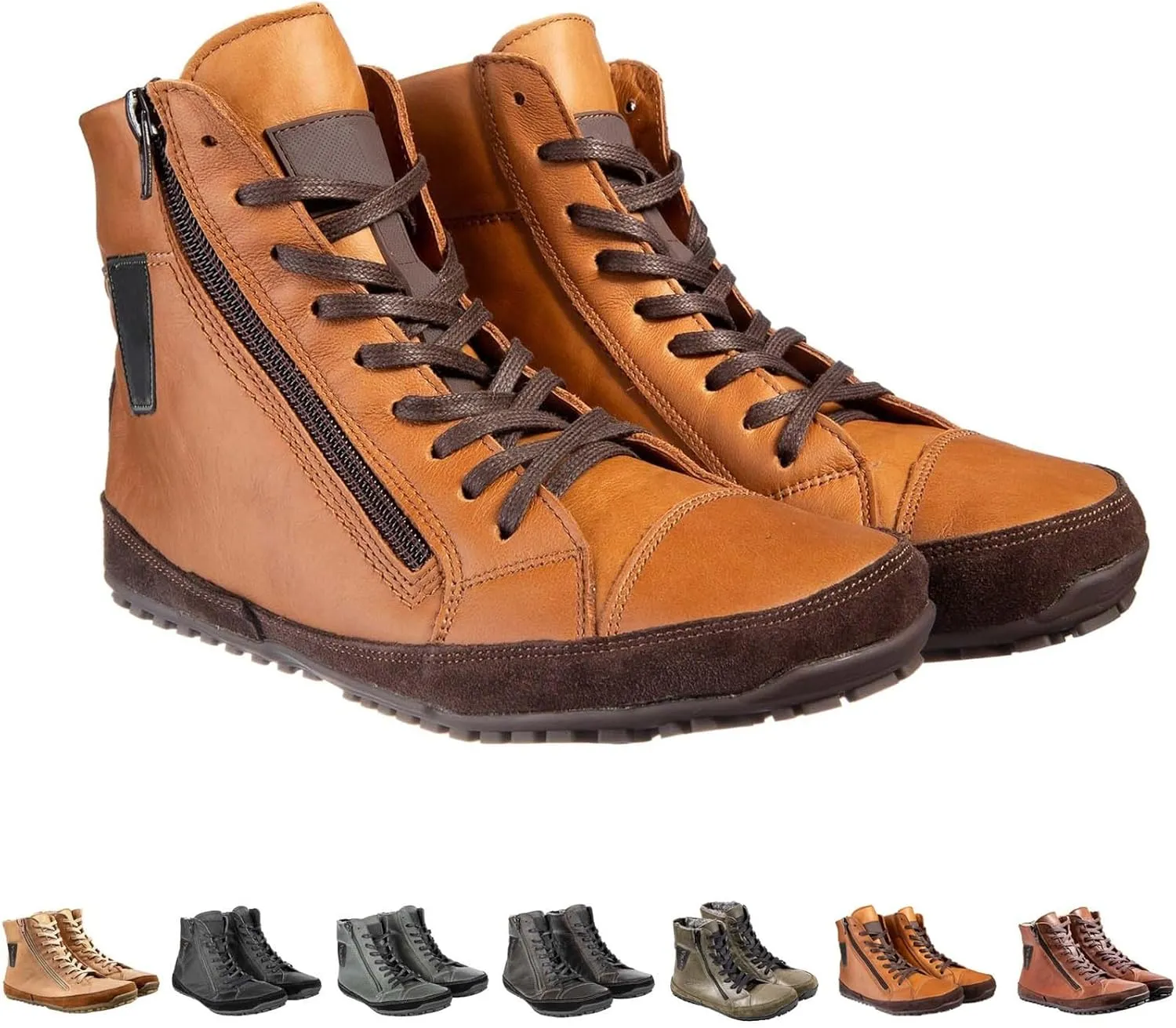 Magic Shoes Alaskan Mens Winter Boots with Fleece Lined Barefoot Shoes for Couples Non-Slip Hiking Footwear Comfort Warm Work Boots Grounded Shoes Zero Drop Booties Walking