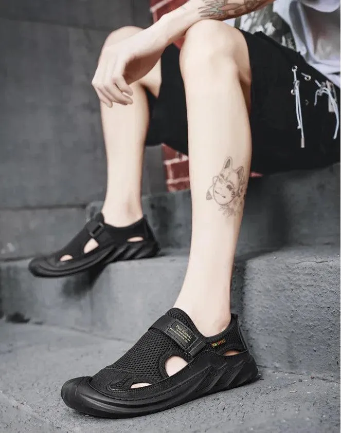 Men's Sandals Hollow Men's Sports Shoes Outdoor Non-slip Man Beach Shoes