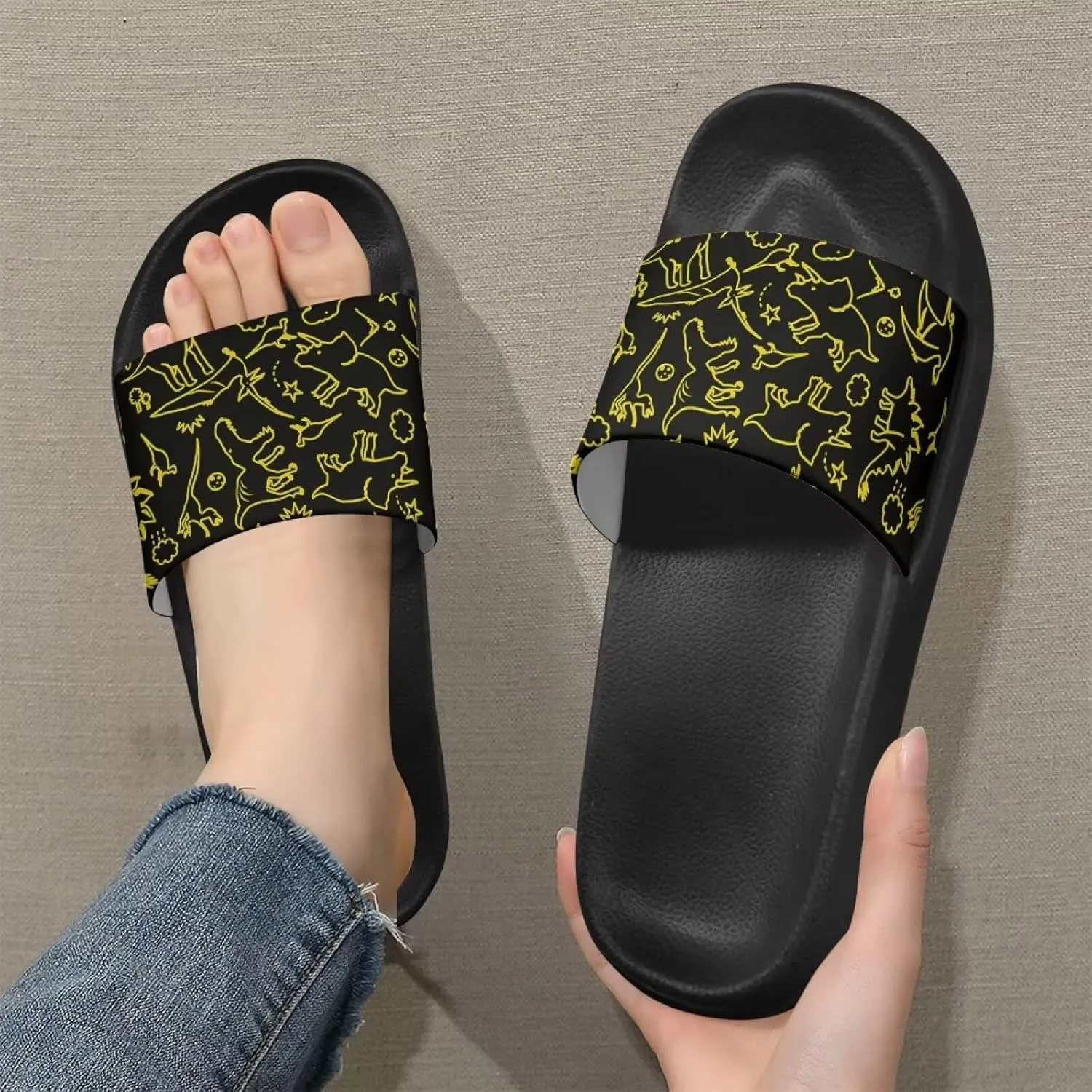 Men's Shower Shoes, Wear Resistant Shower Slippers, Lightweight Slides Sandals Pool Slides House Slipper Non-Slip Beach Sandal