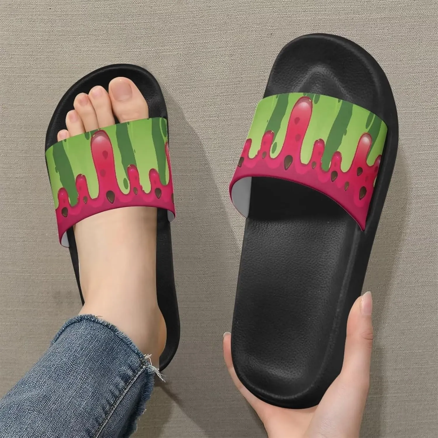 Men's Shower Shoes, Wear Resistant Shower Slippers, Lightweight Slides Sandals Pool Slides House Slipper Non-Slip Beach Sandal