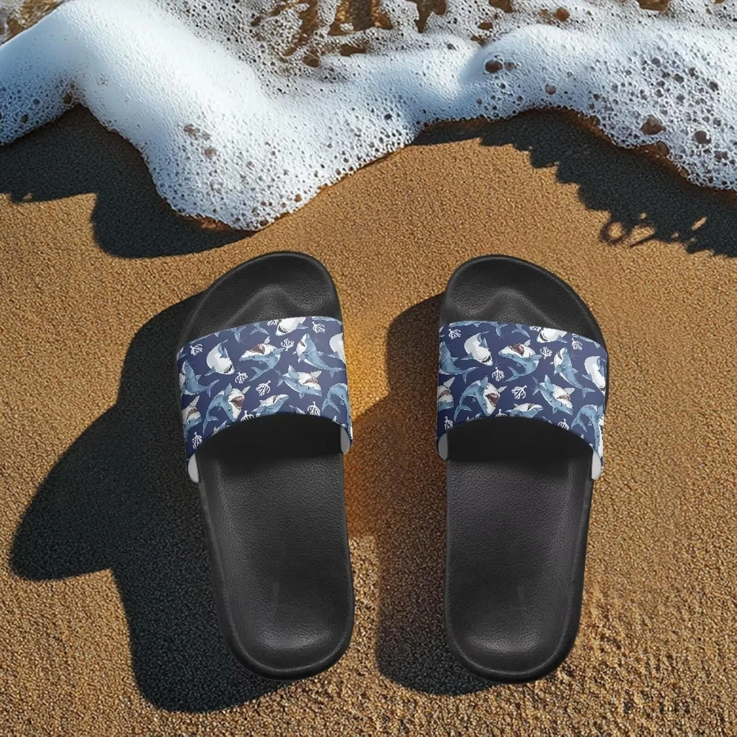 Men's Shower Shoes, Wear Resistant Shower Slippers, Lightweight Slides Sandals Pool Slides House Slipper Non-Slip Beach Sandal