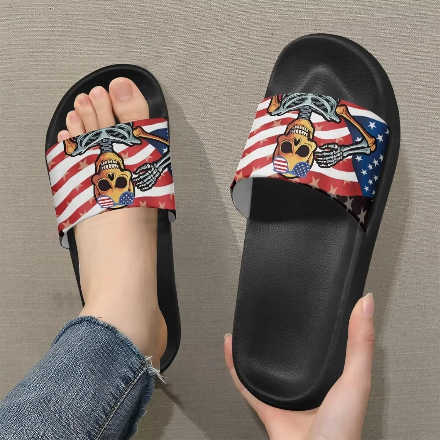 Men's Shower Shoes, Wear Resistant Shower Slippers, Lightweight Slides Sandals Pool Slides House Slipper Non-Slip Beach Sandal