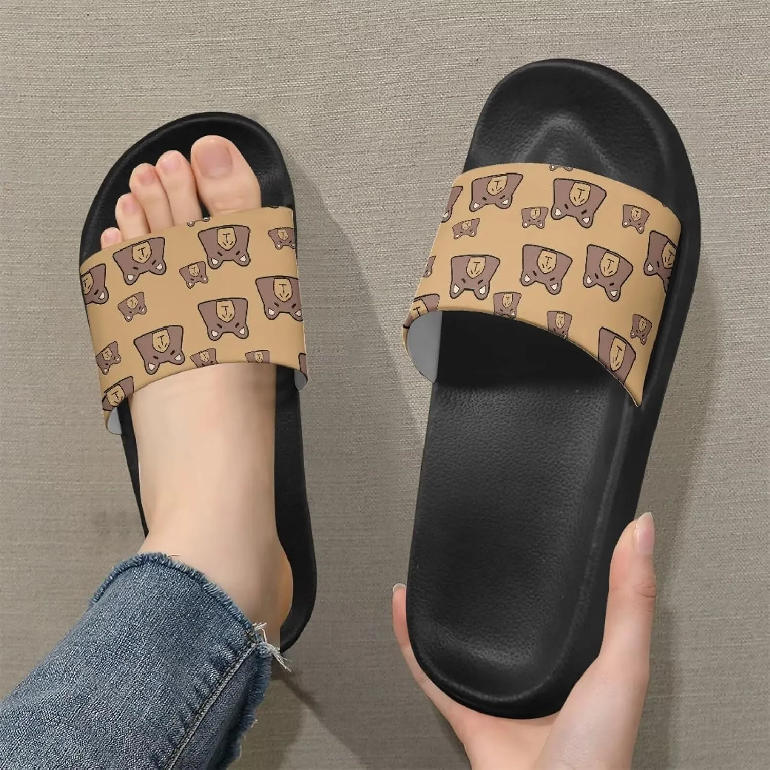 Men's Shower Shoes, Wear Resistant Shower Slippers, Lightweight Slides Sandals Pool Slides House Slipper Non-Slip Beach Sandal