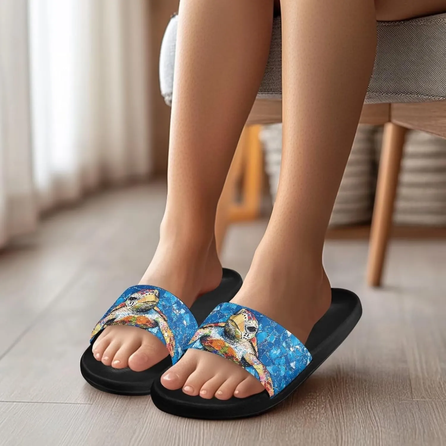 Men's Shower Shoes, Wear Resistant Shower Slippers, Slides Sandals Lightweight Pool Slides House Slipper Non-Slip Beach Sandal