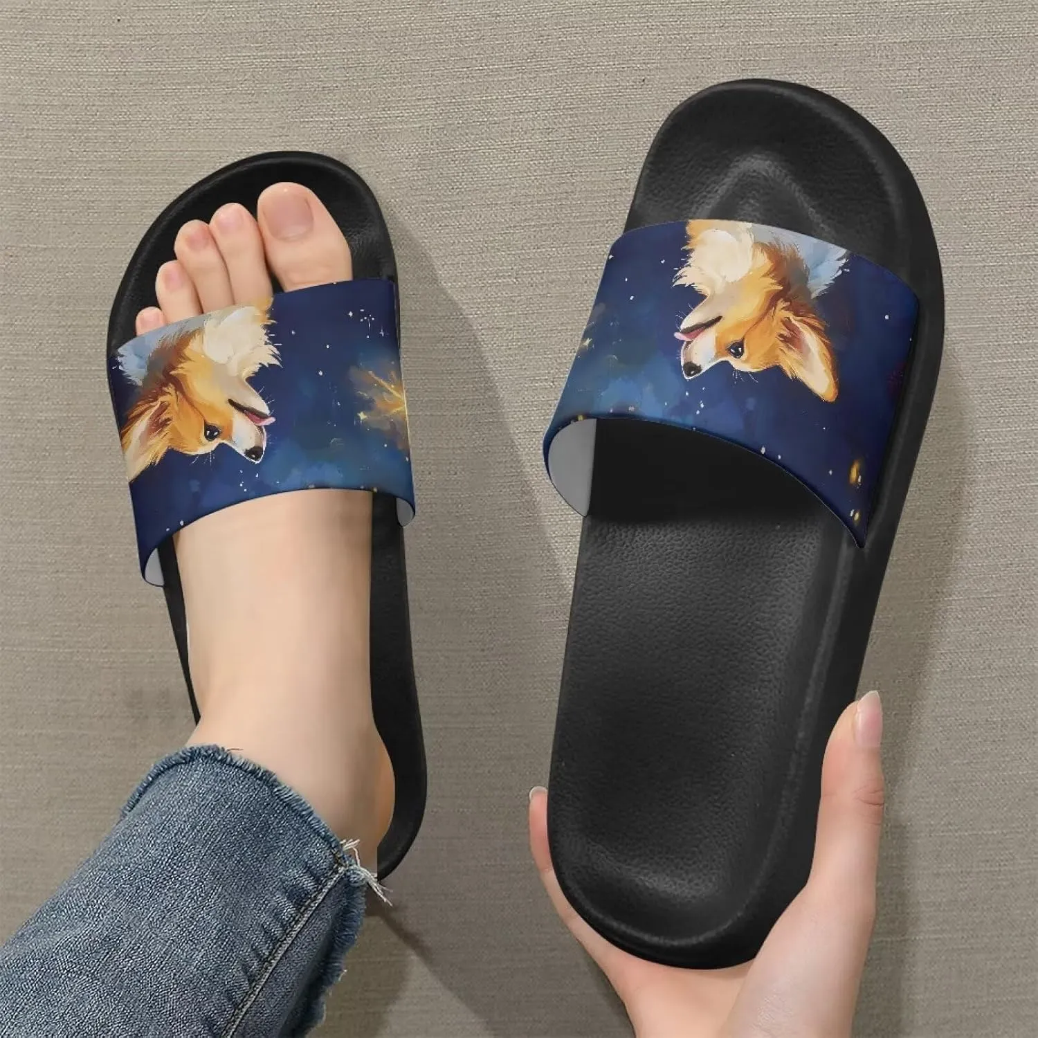 Men's Shower Shoes, Wear Resistant Shower Slippers, Slides Sandals Lightweight Pool Slides House Slipper Non-Slip Beach Sandal