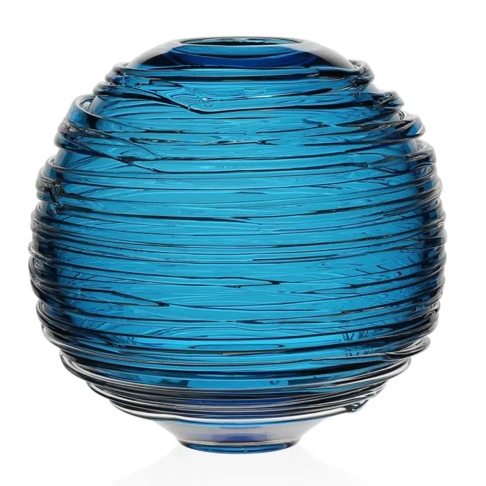 Miranda Globe Vase Aqua 9"