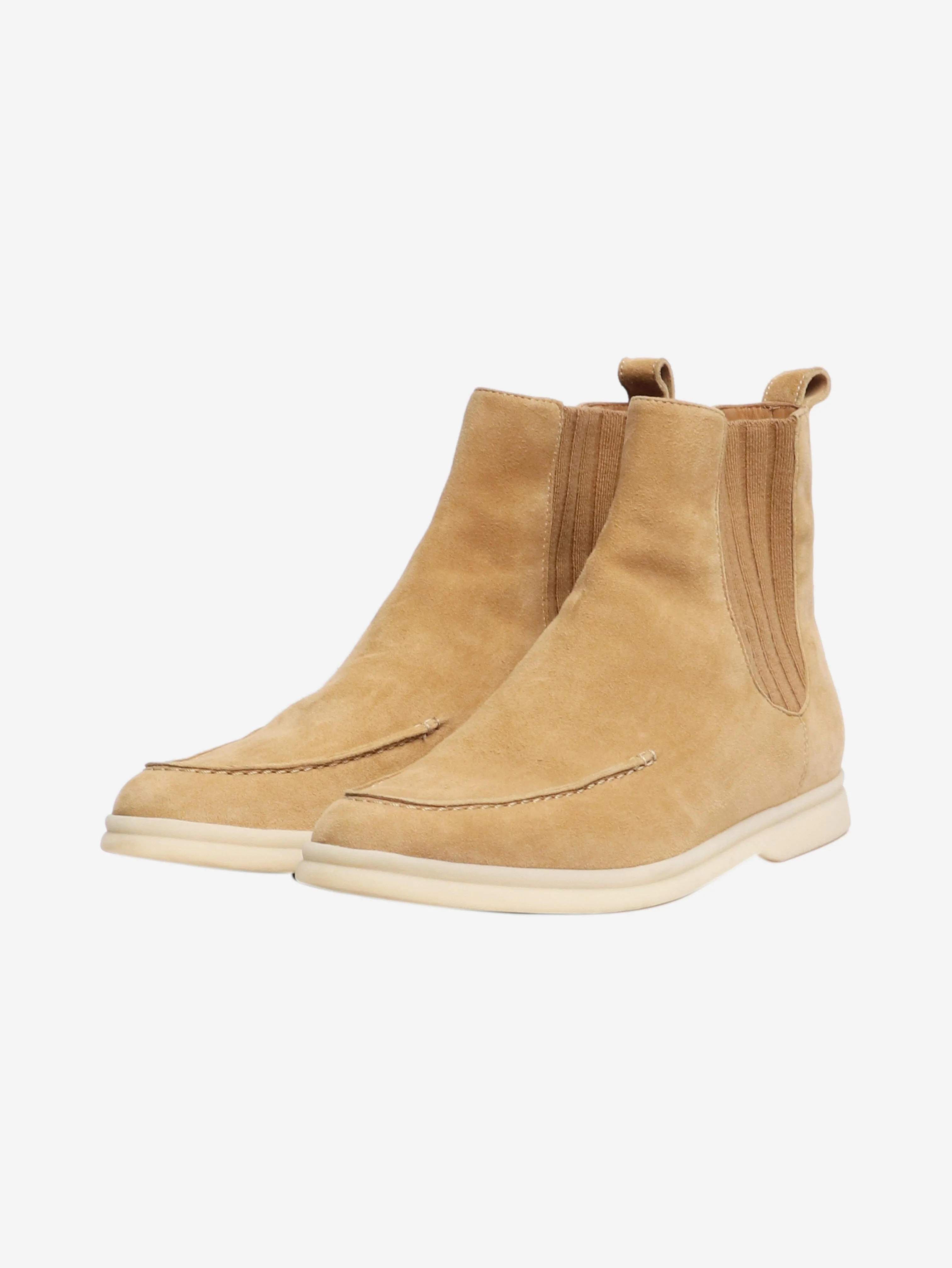 Neutral suede Chelsea boots - size EU 38