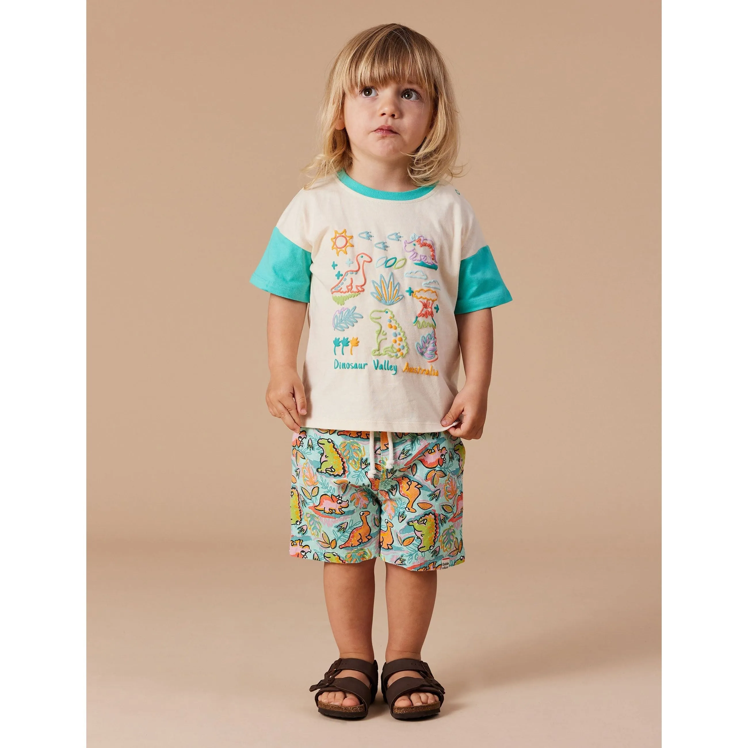 Noah Dino Jungle Denim Shorts