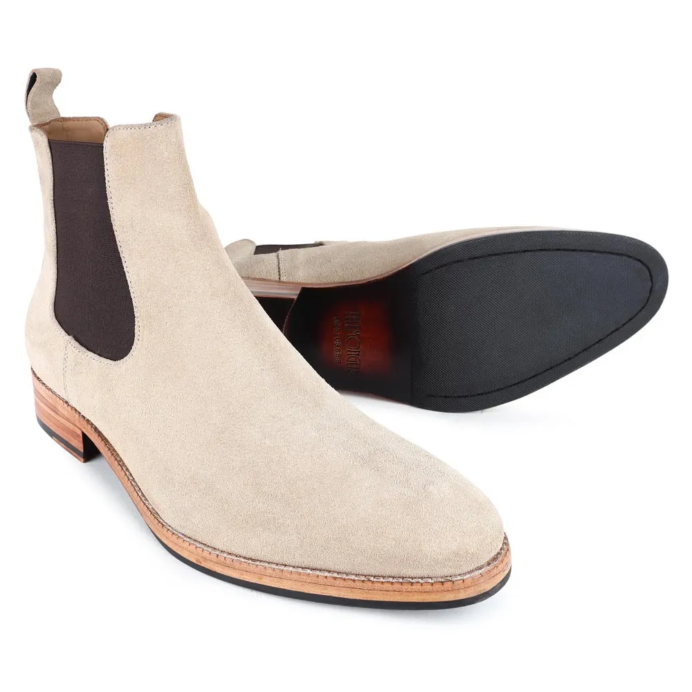 Off White Suede Classic Chelsea Boots