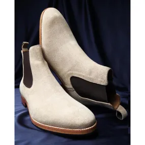 Off White Suede Classic Chelsea Boots