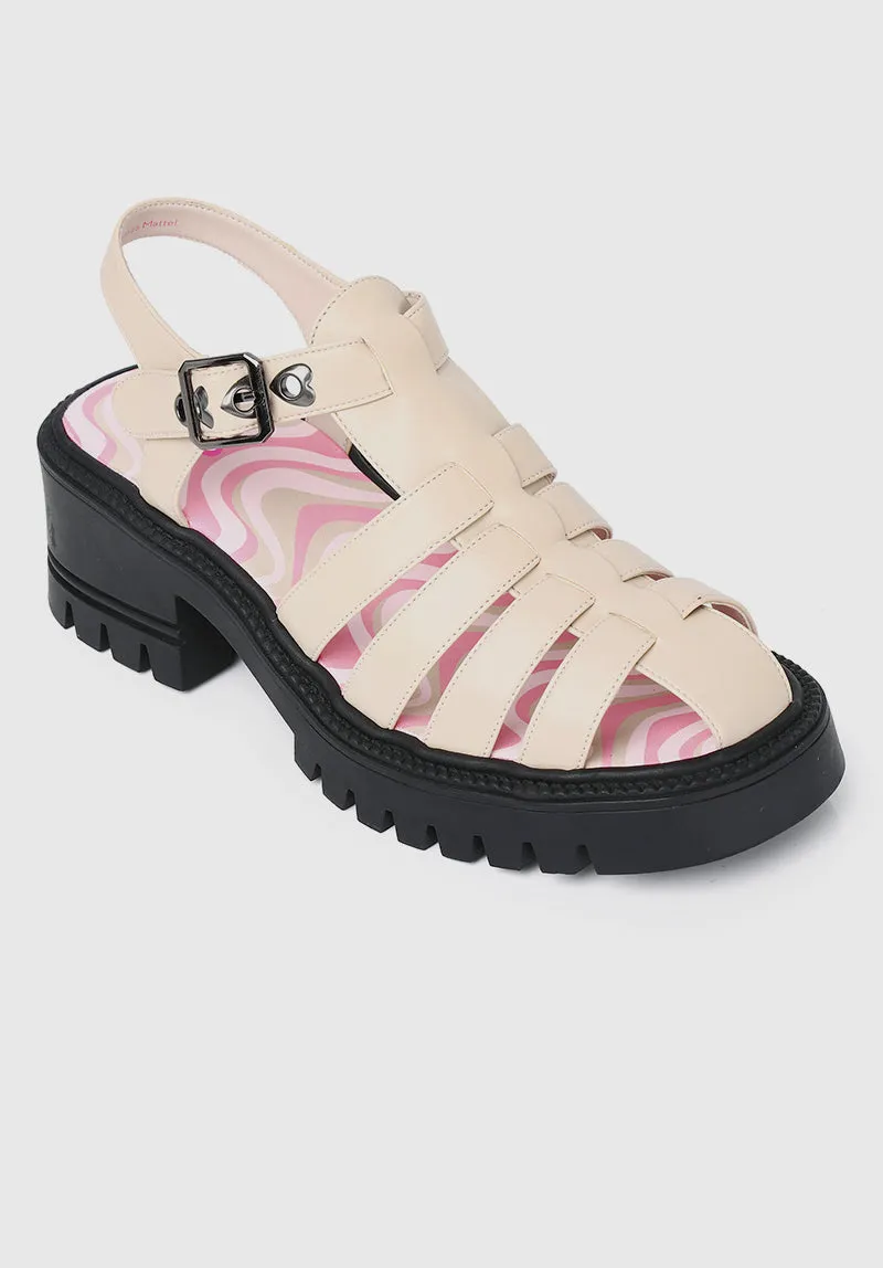 On My Way ! Rounded Toe Sandals & Flip Flops (Nude)
