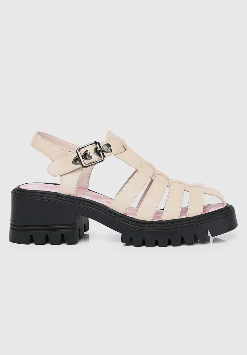 On My Way ! Rounded Toe Sandals & Flip Flops (Nude)