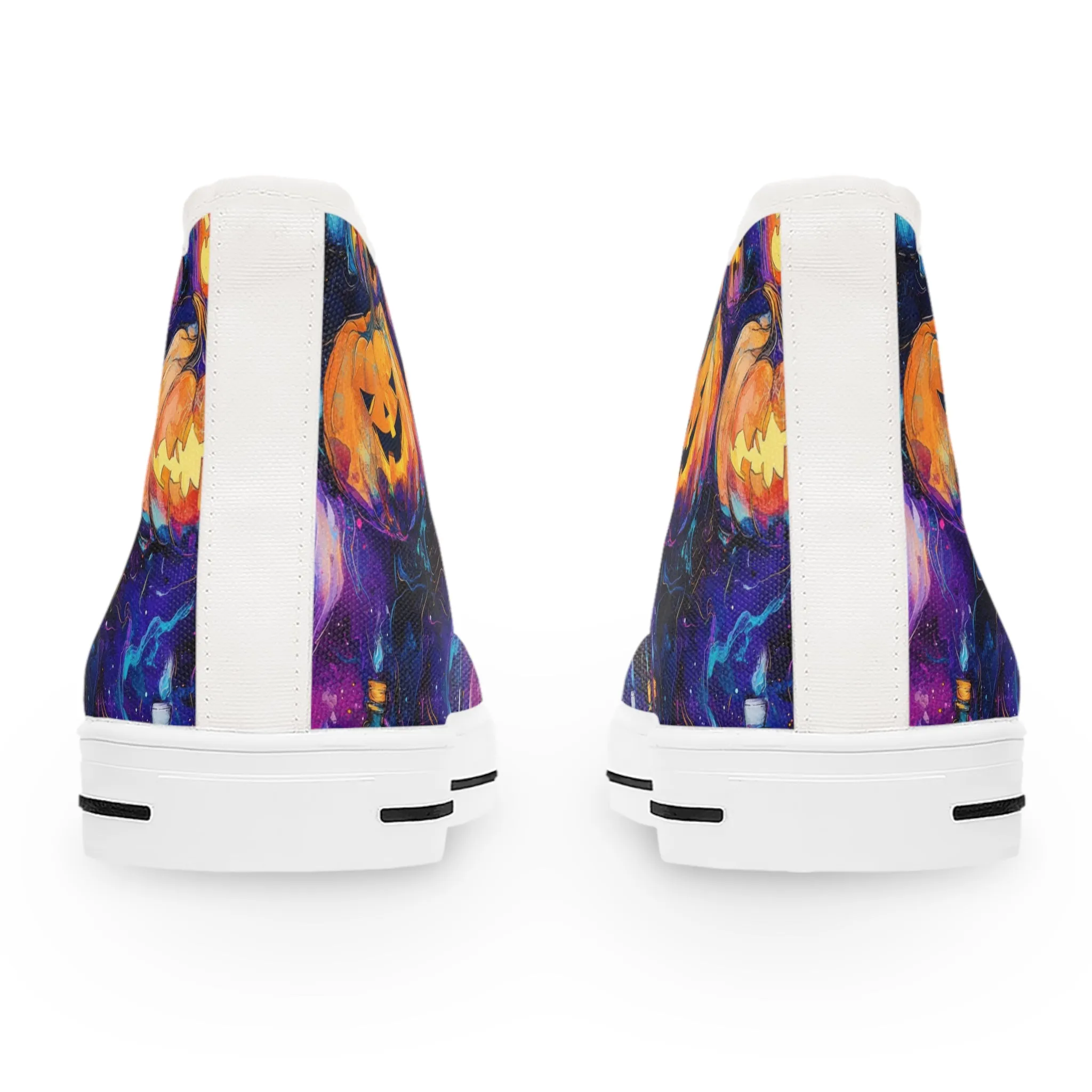 Pastel Halloween Pumpkins - Women's High Top Sneakers