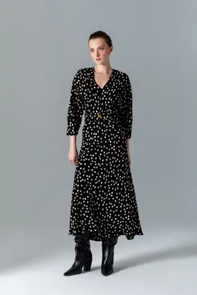 Polka Dot Dress Black