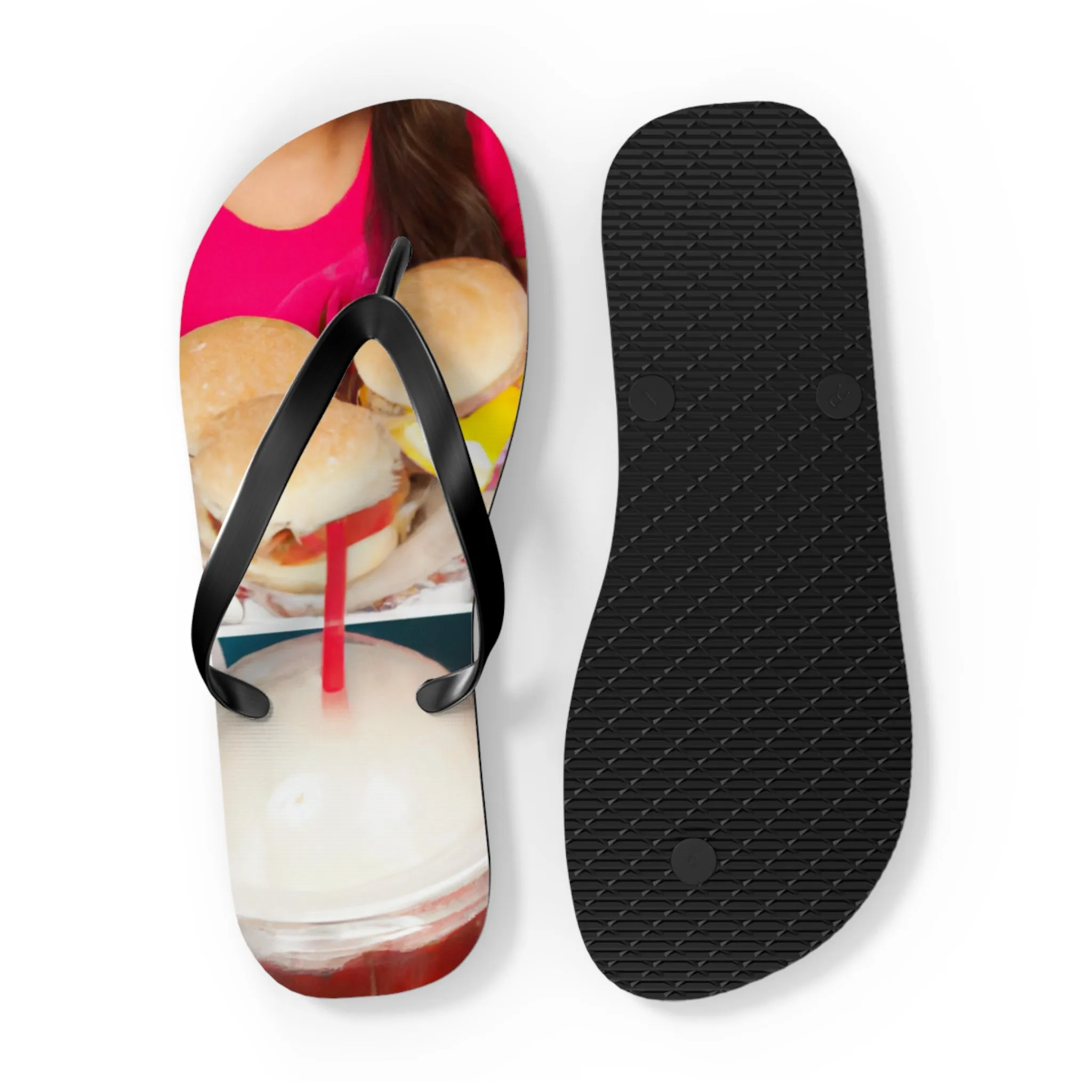 "Retro Food Slippers" - Flip Flop