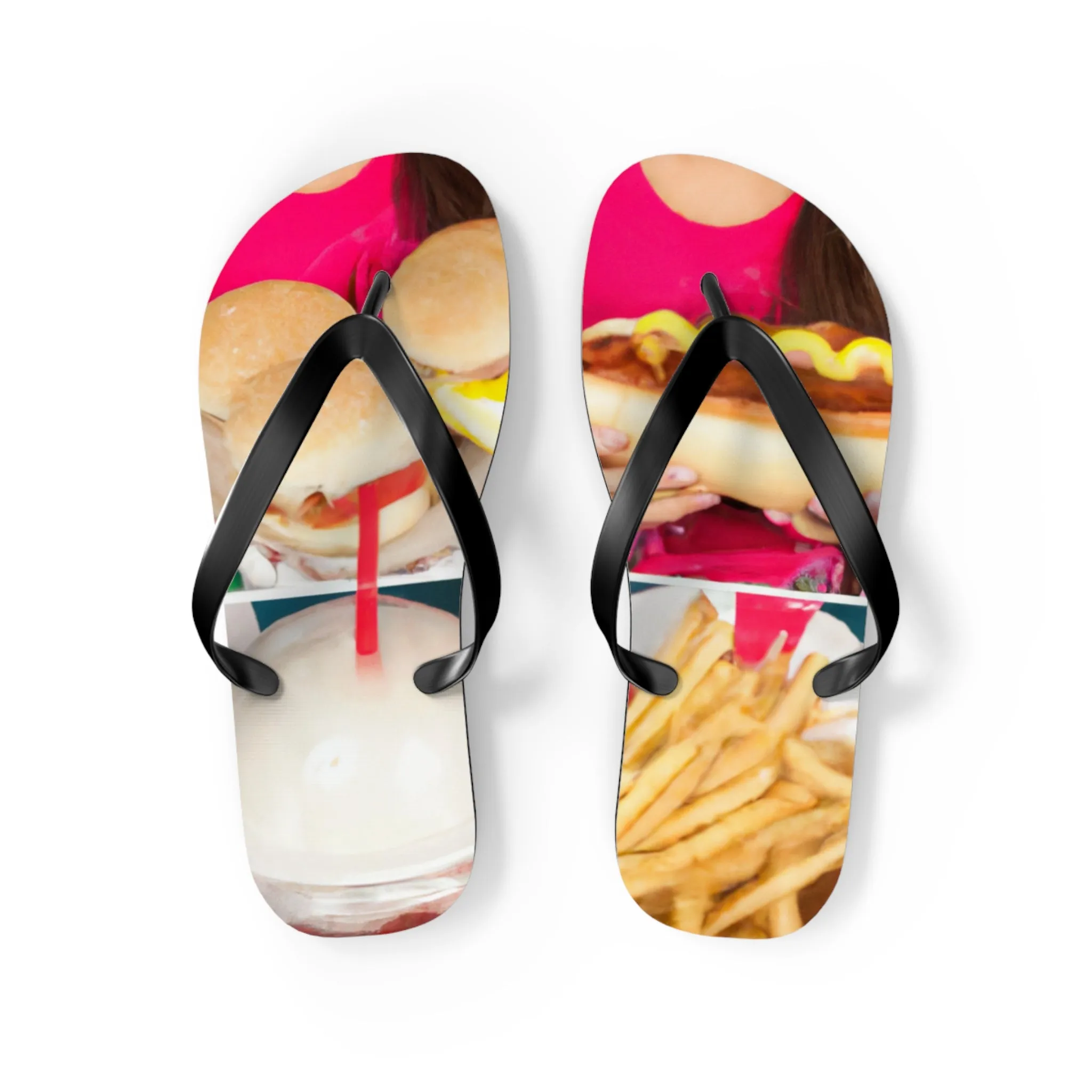 "Retro Food Slippers" - Flip Flop