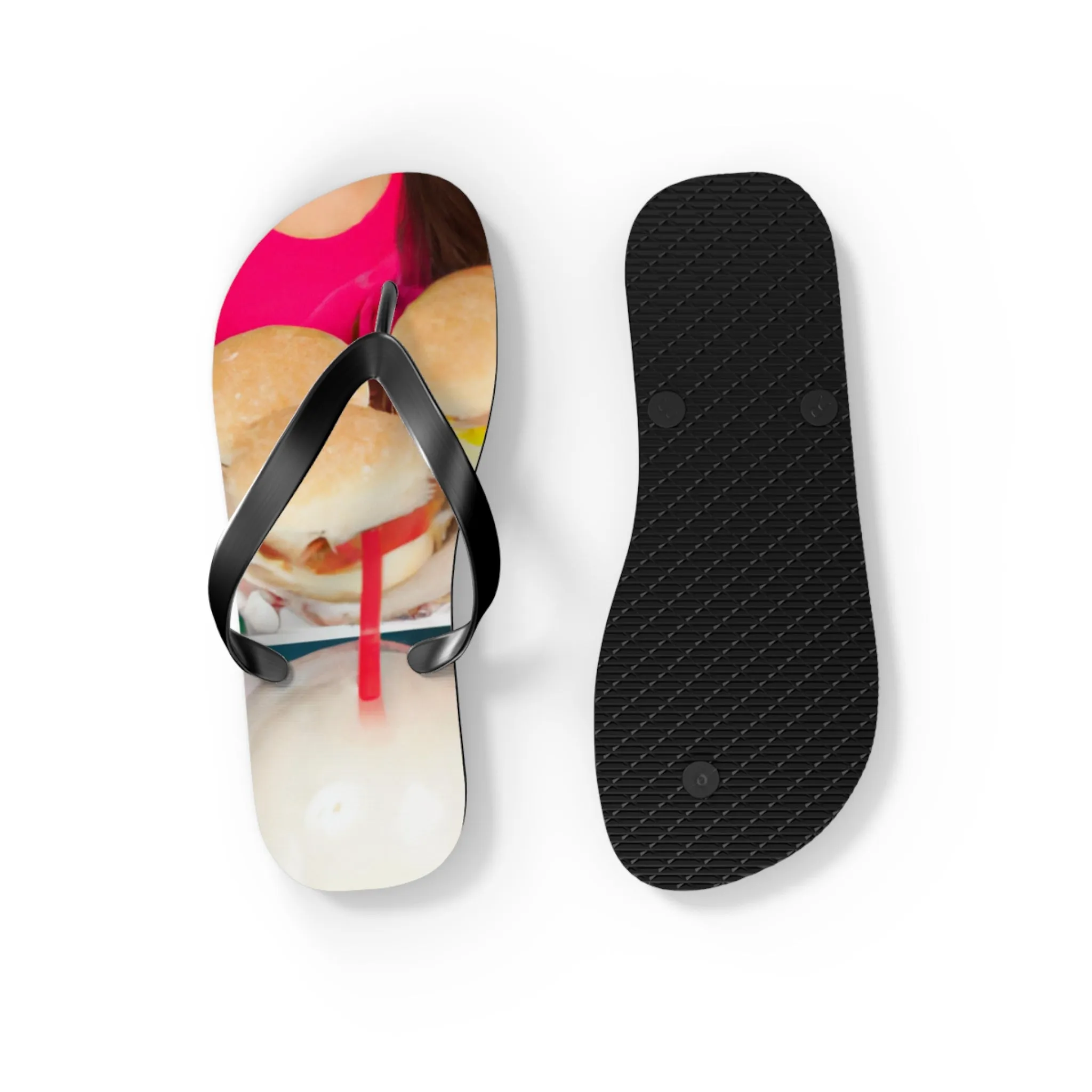 "Retro Food Slippers" - Flip Flop