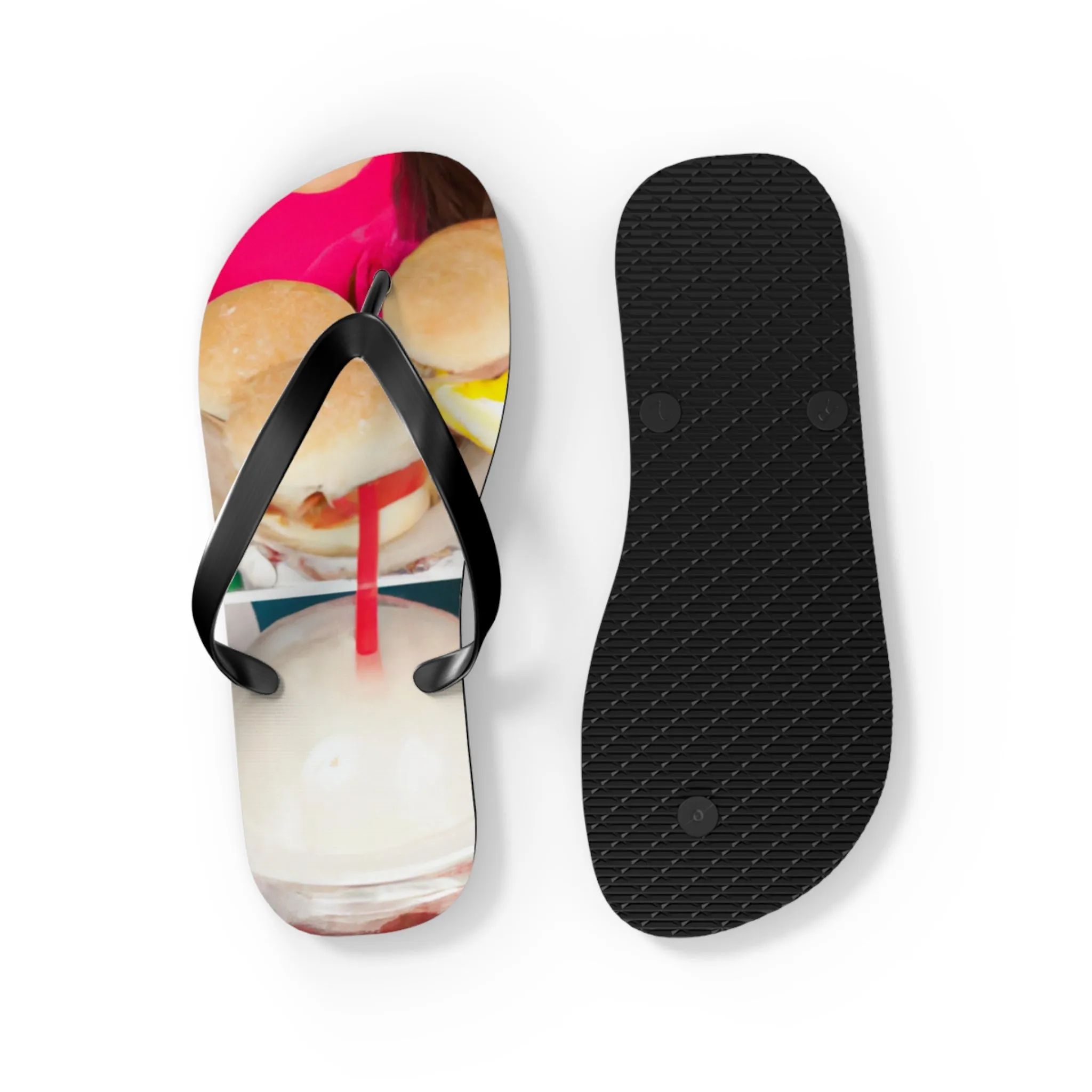 "Retro Food Slippers" - Flip Flop
