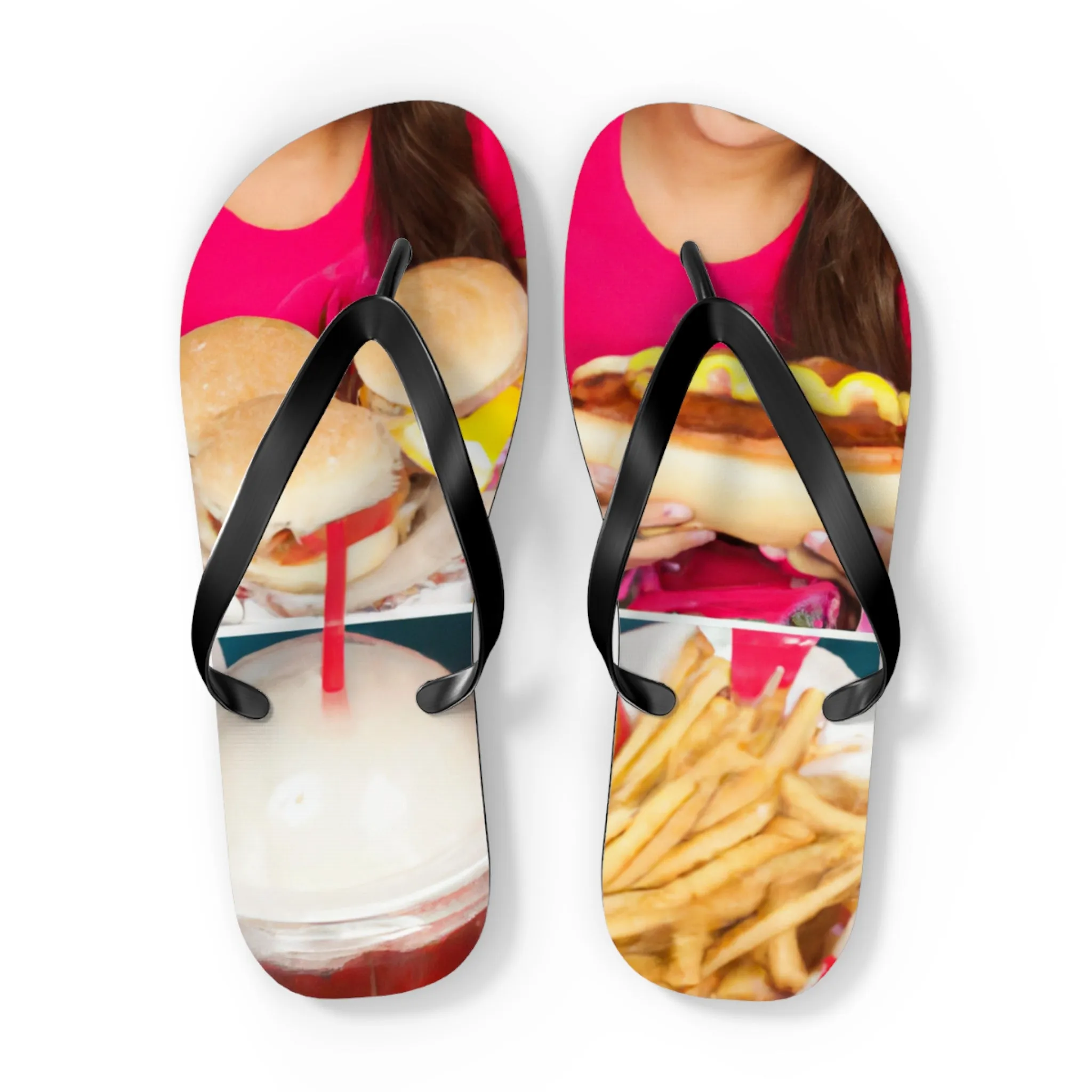 "Retro Food Slippers" - Flip Flop