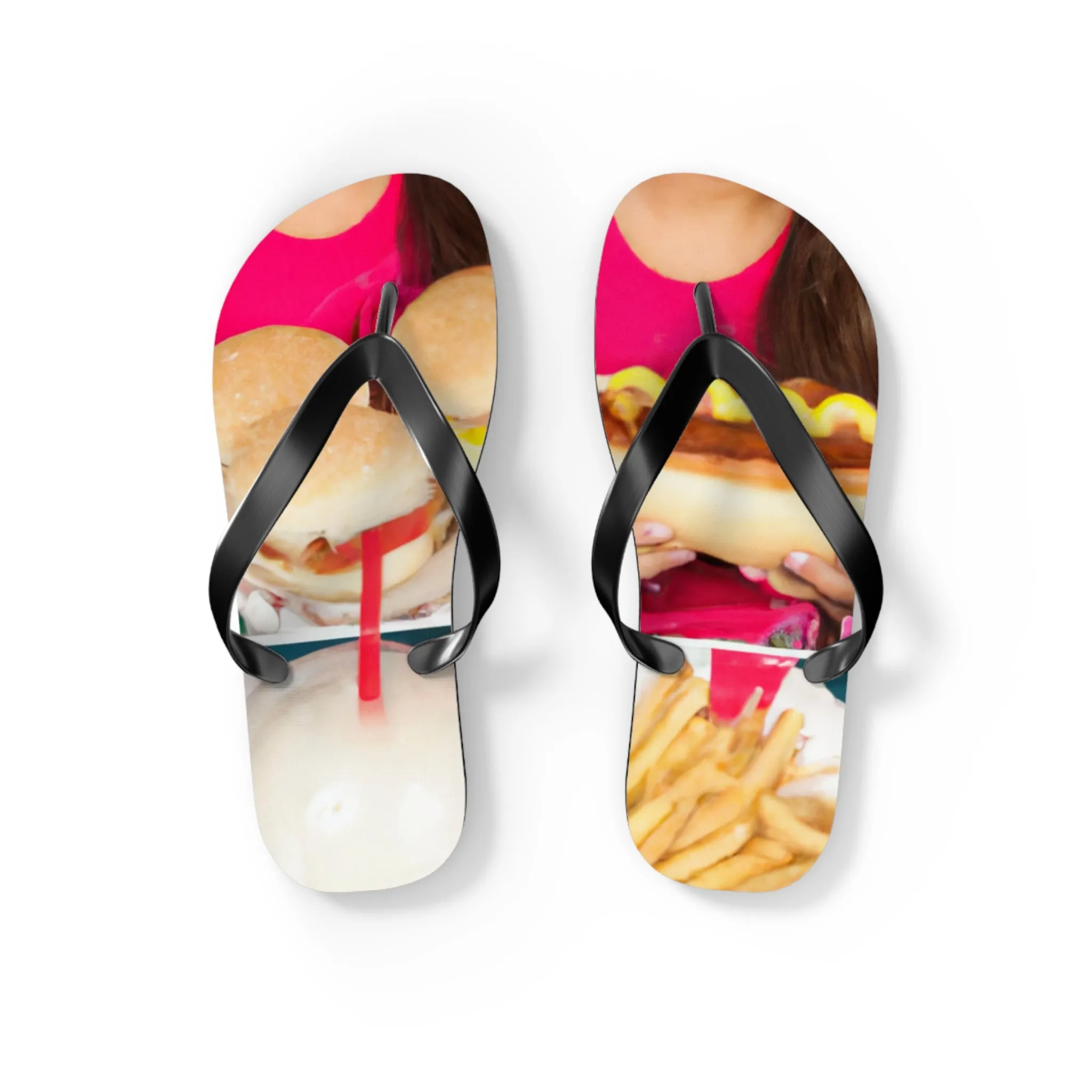 "Retro Food Slippers" - Flip Flop