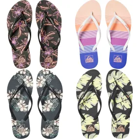 Reef Womens Seaside Prints Summer Flip Flops Retro