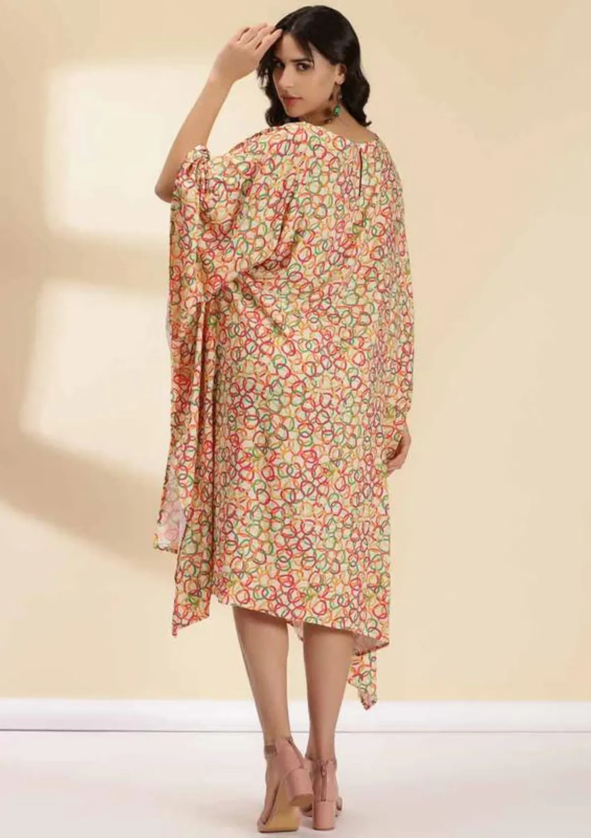 Retro Queen Printed Kaftan Dress