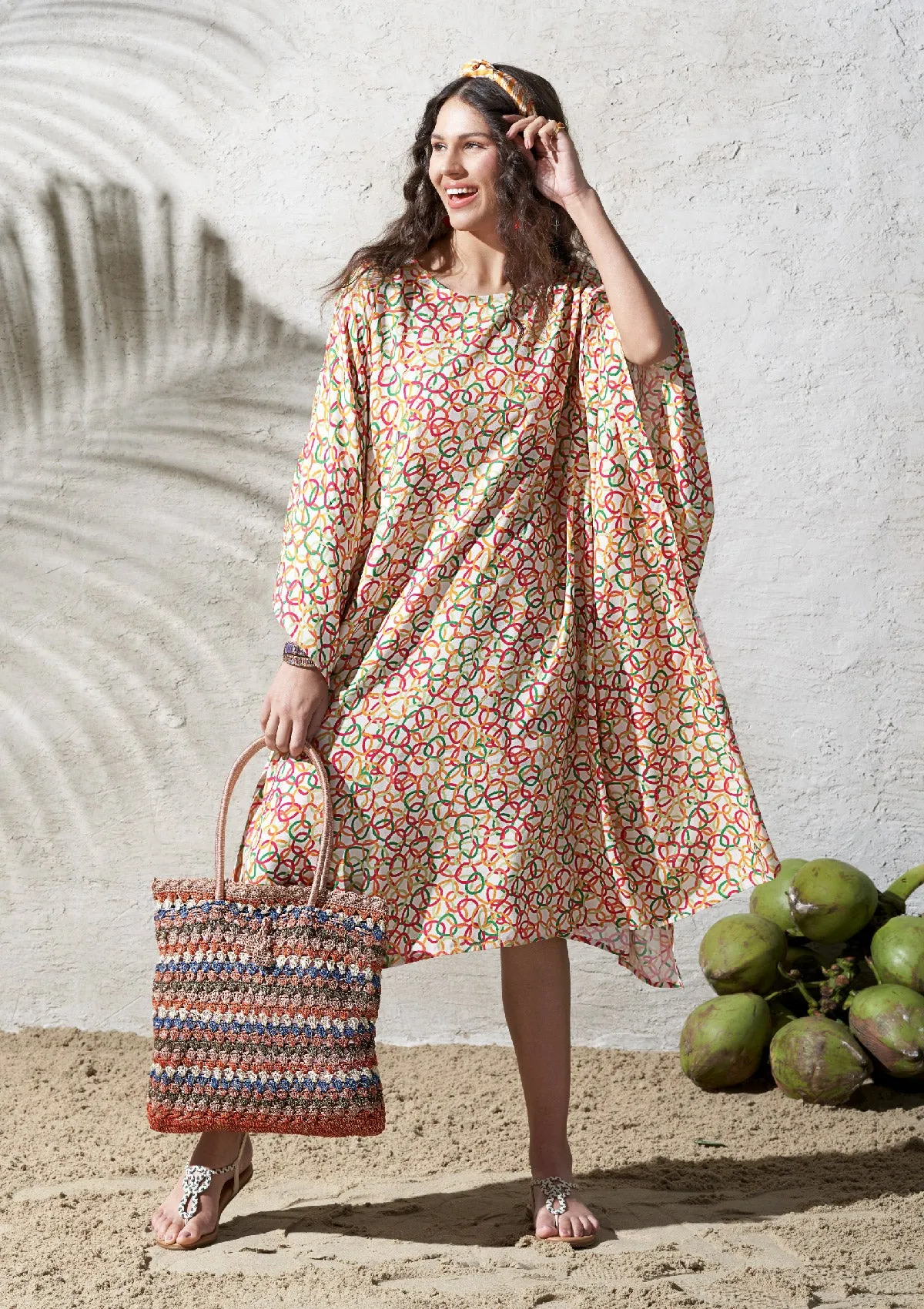 Retro Queen Printed Kaftan Dress