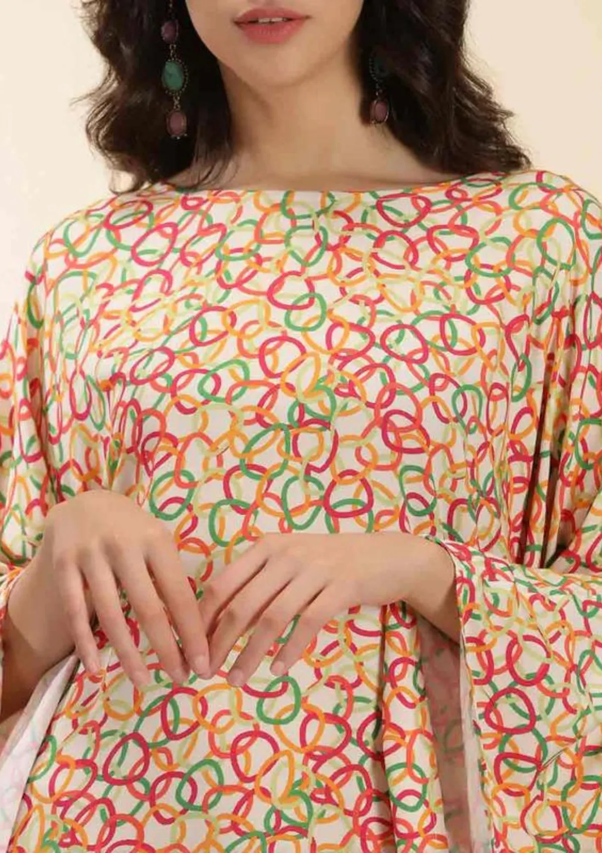 Retro Queen Printed Kaftan Dress