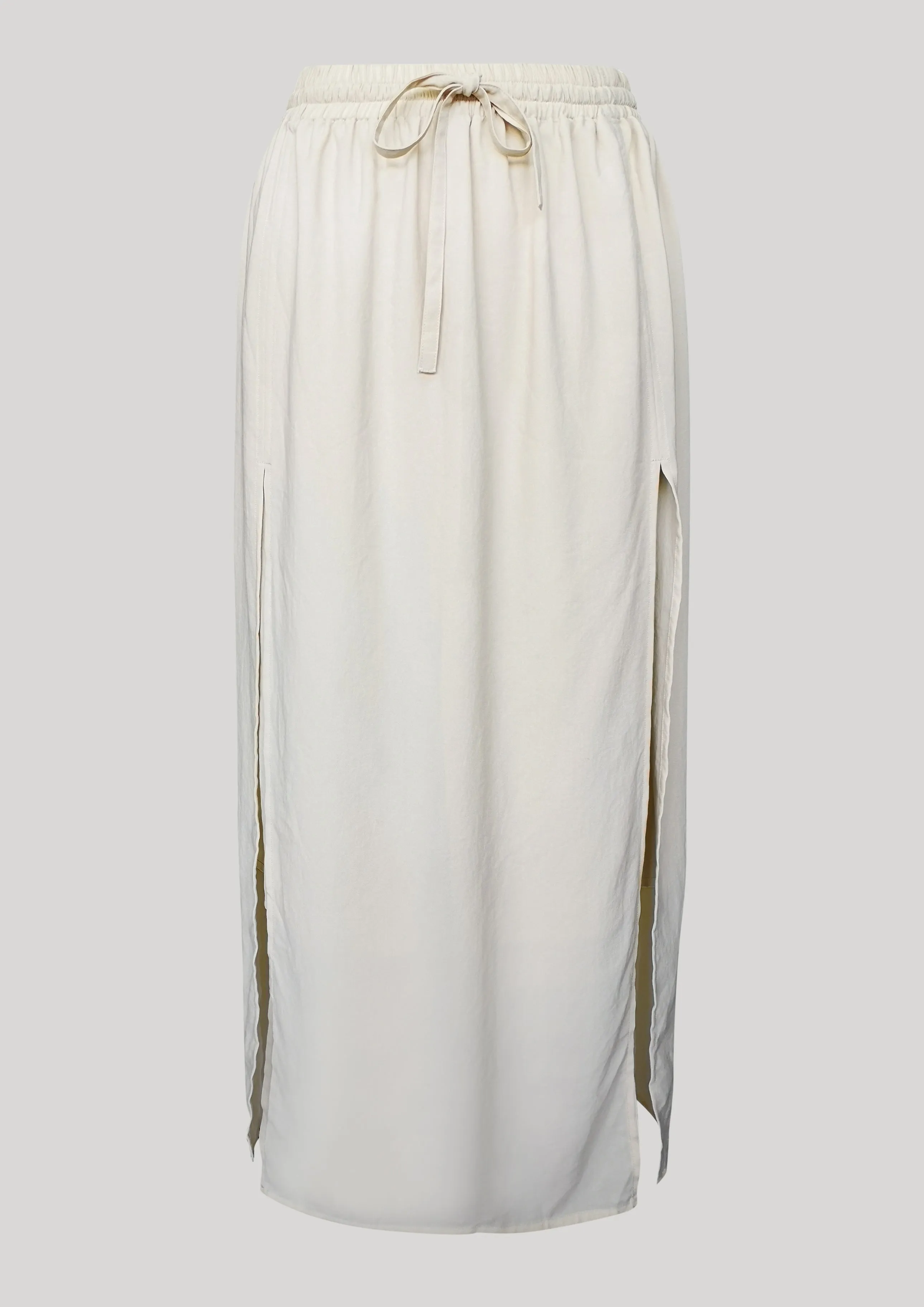 SKIRT LONG - ELASTIC WAIST SIDE SLOTS - creme by BERENIK