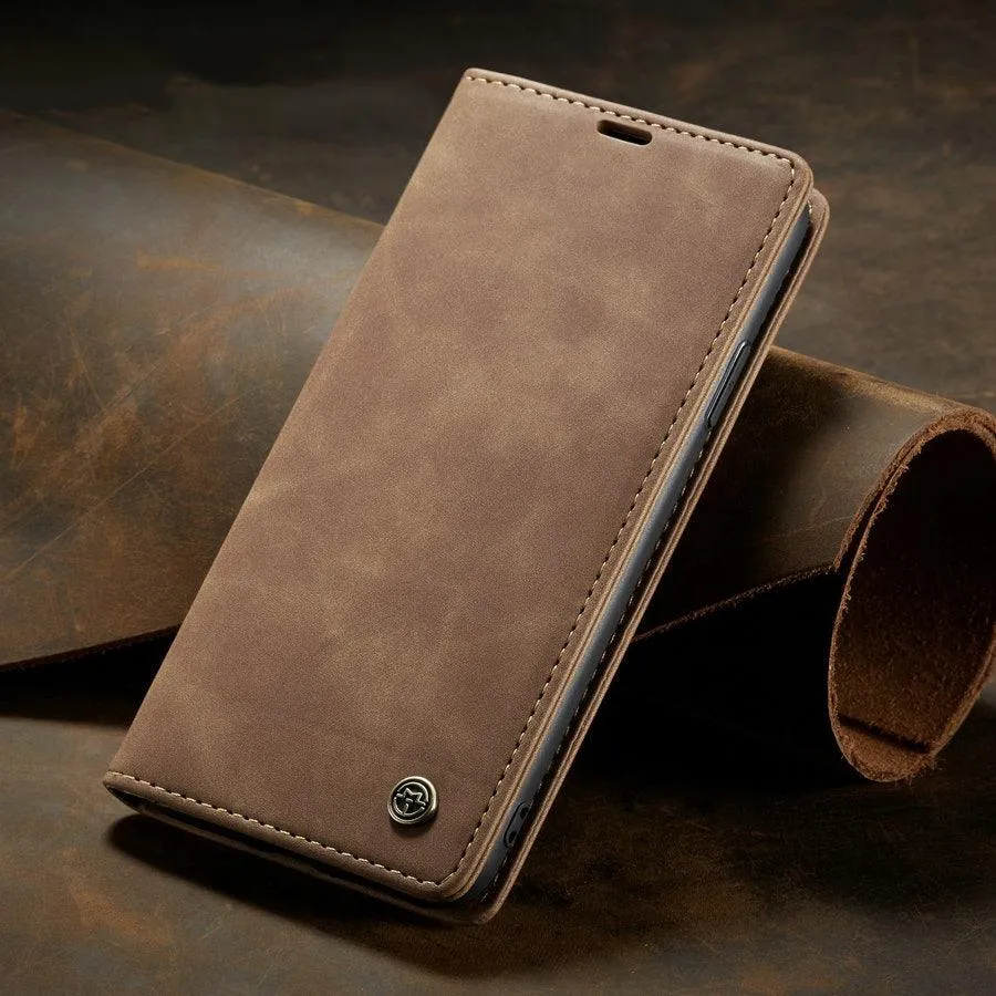 Soft Retro Leather Magnetic Flip Case For iPhone 14 Pro Max Mini Card Holder Case | 12 13 Pro Max