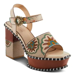Spring Step Shoes L'Artiste Gogetem Sandals Women's Leather Floral