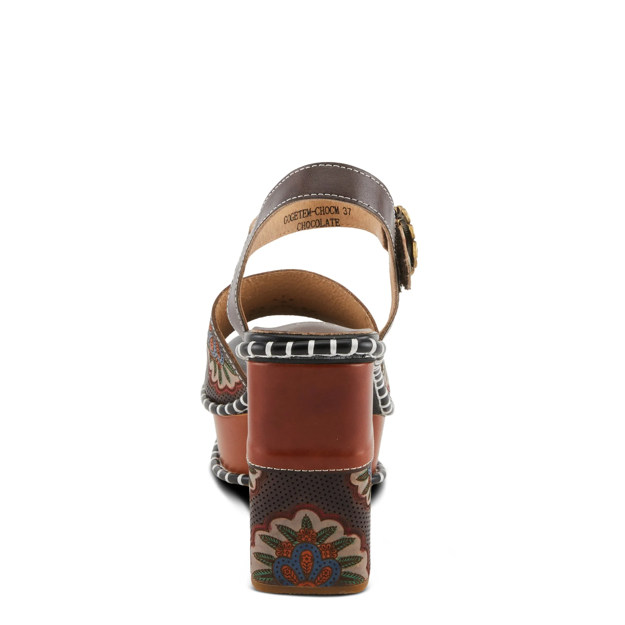 Spring Step Shoes L'Artiste Gogetem Sandals Women's Leather Floral