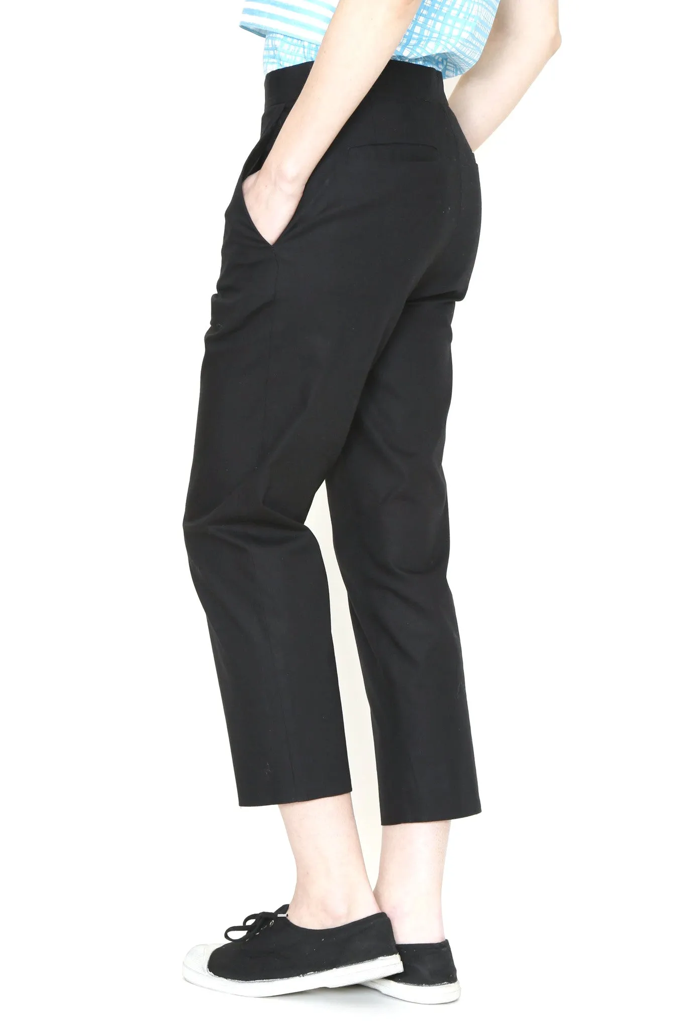 Stretch Cotton Crop Pants