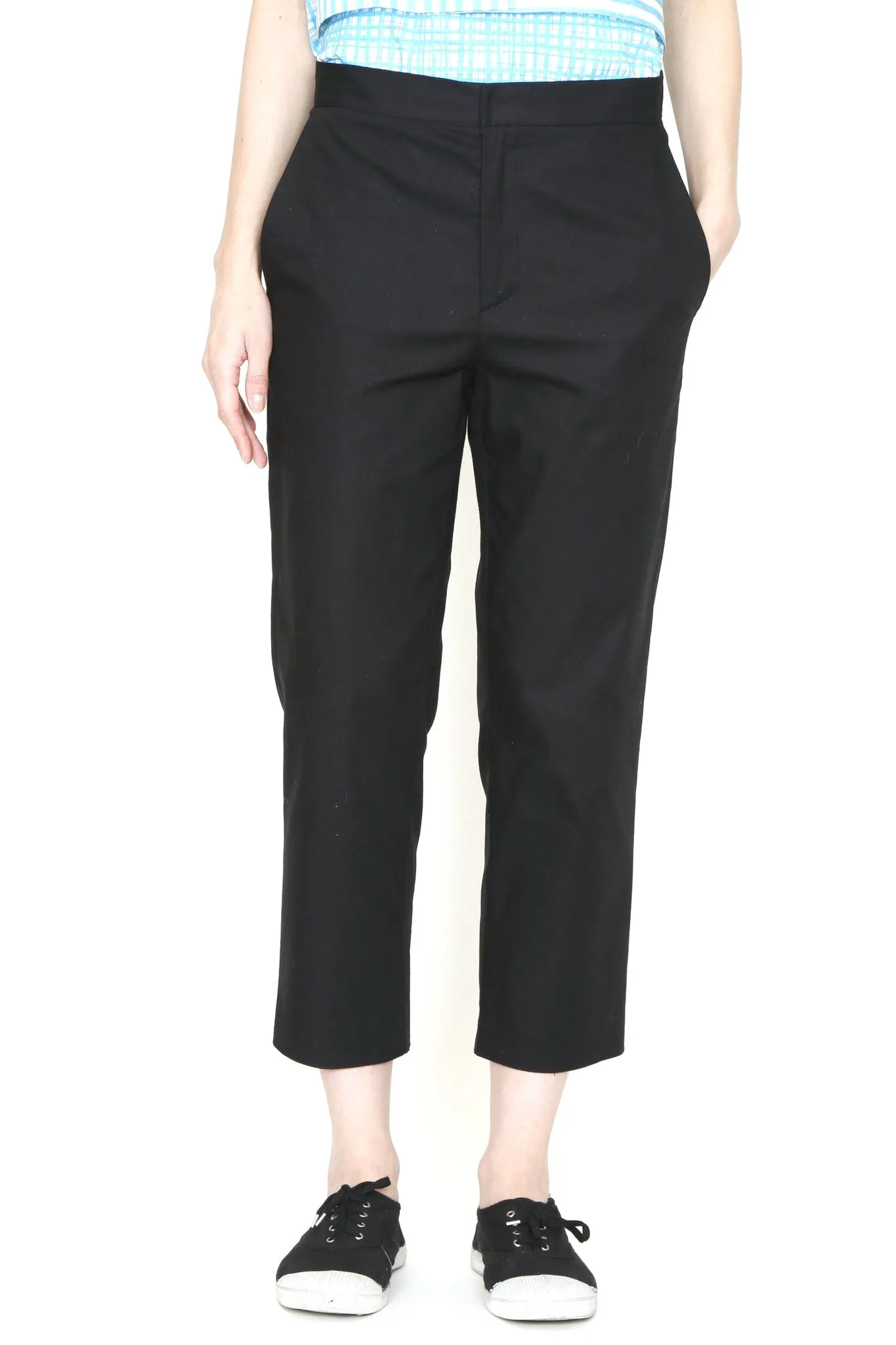 Stretch Cotton Crop Pants