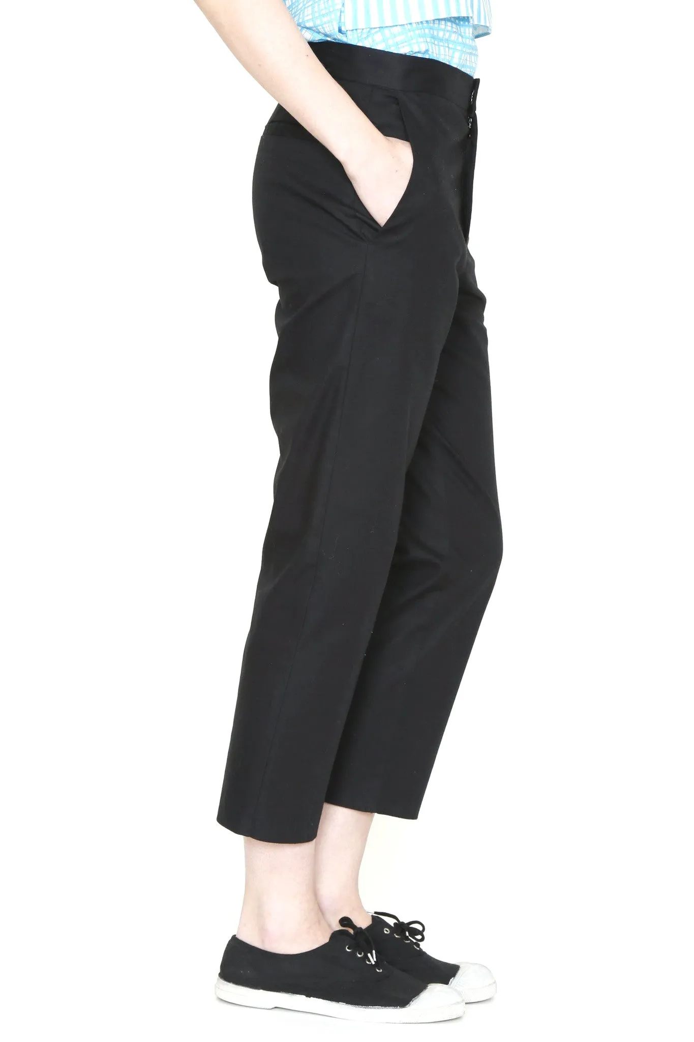 Stretch Cotton Crop Pants