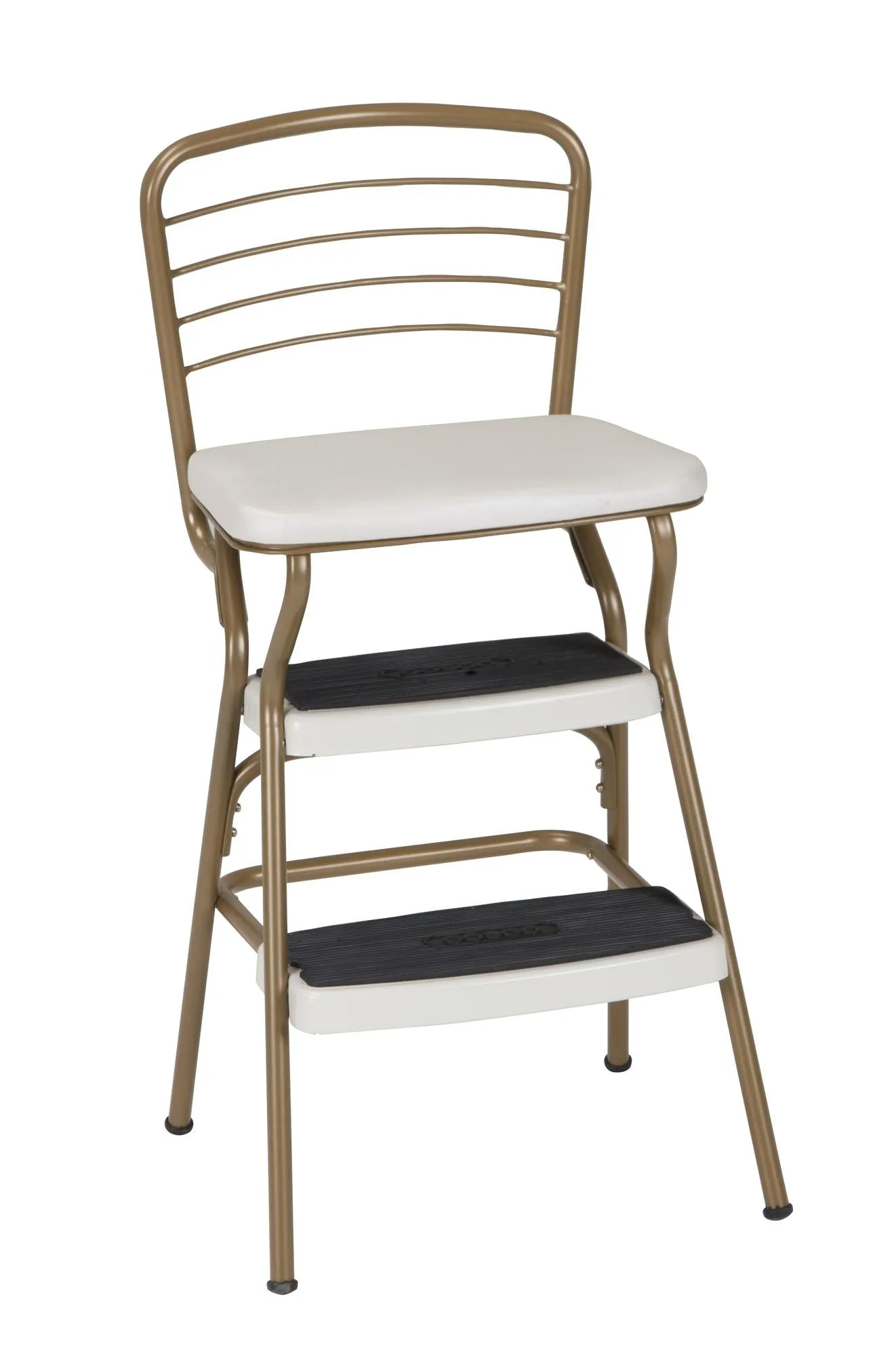 Stylaire Retro Chair   Step Stool with Flip-Up Seat