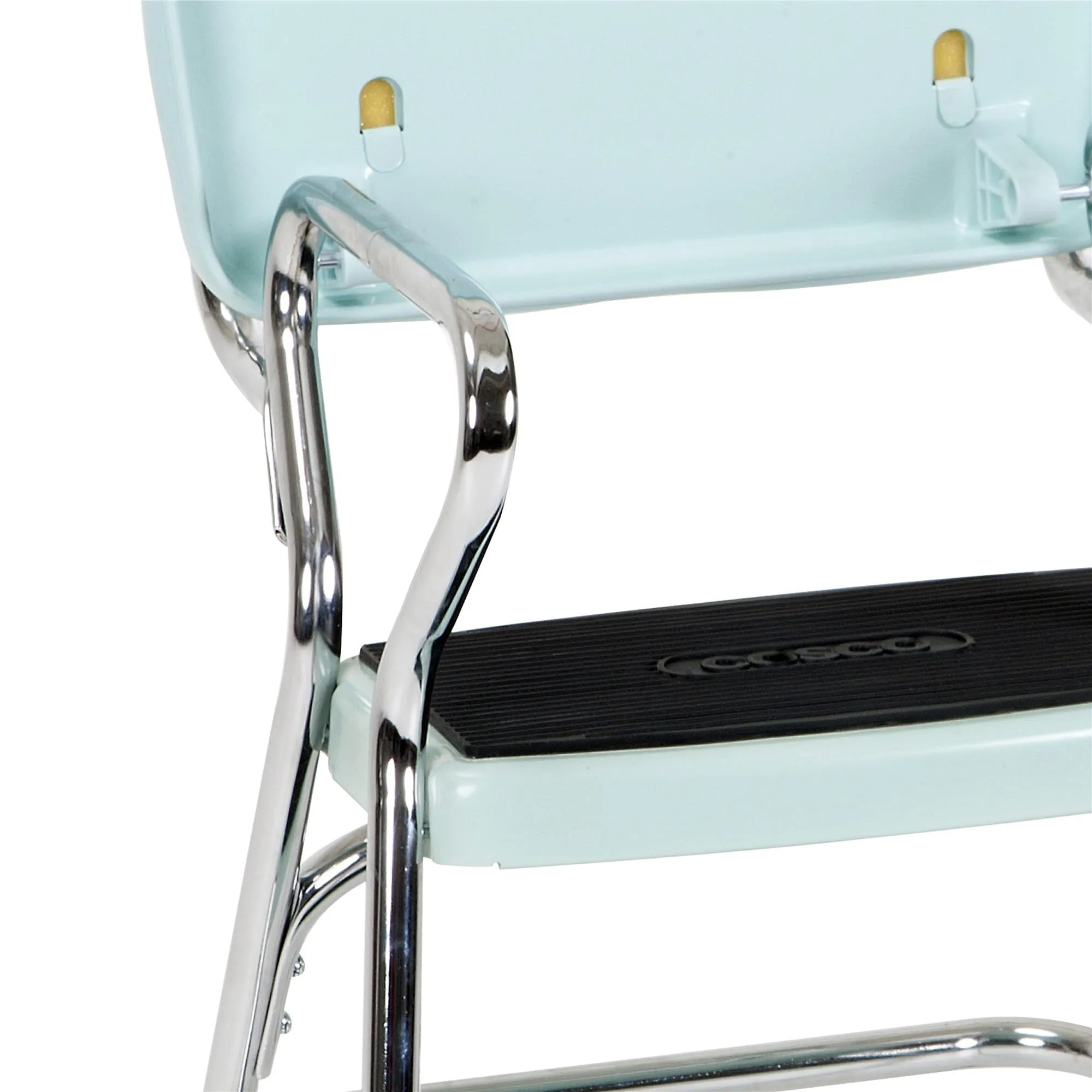 Stylaire Retro Chair   Step Stool with Flip-Up Seat