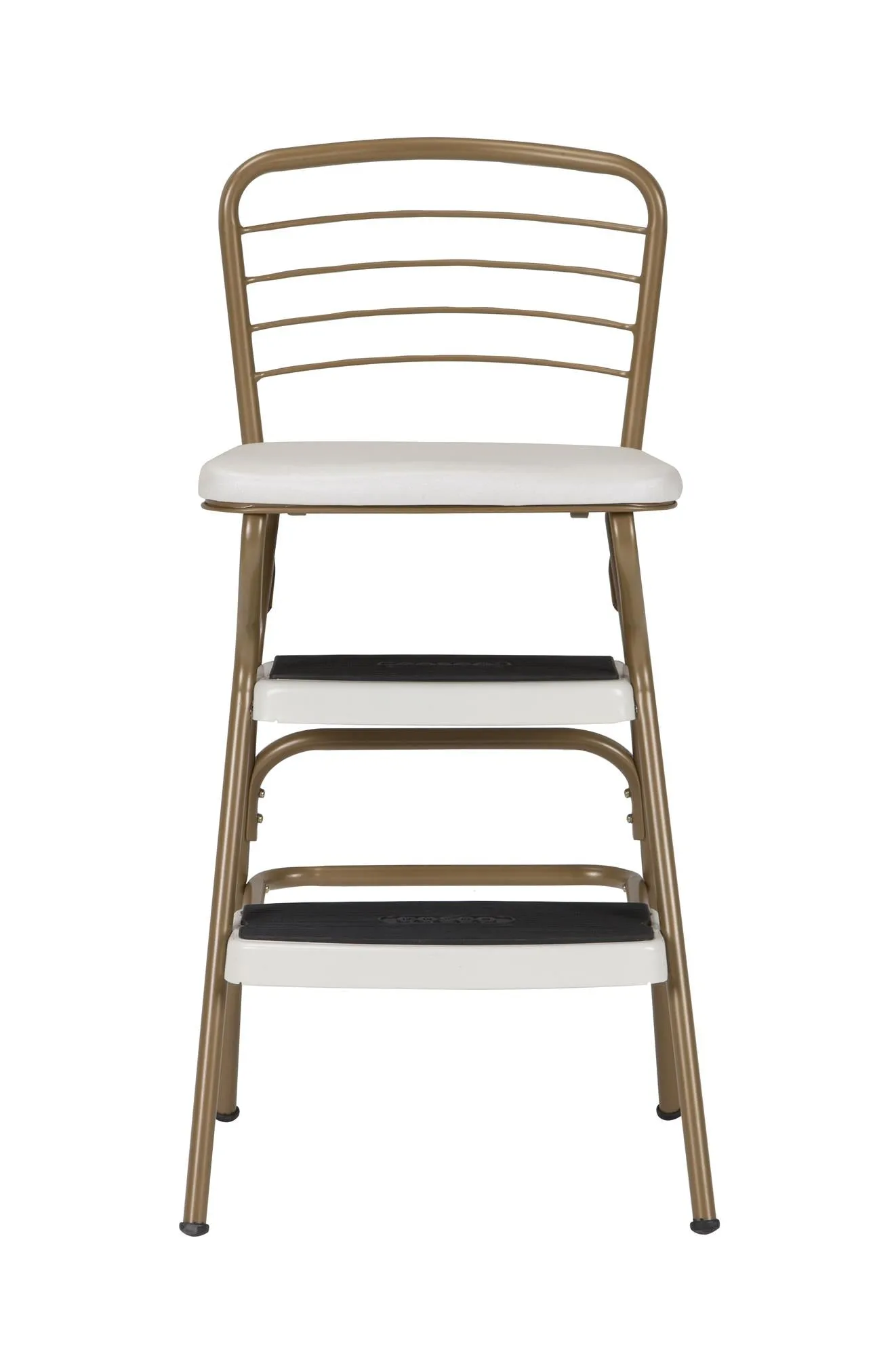 Stylaire Retro Chair   Step Stool with Flip-Up Seat