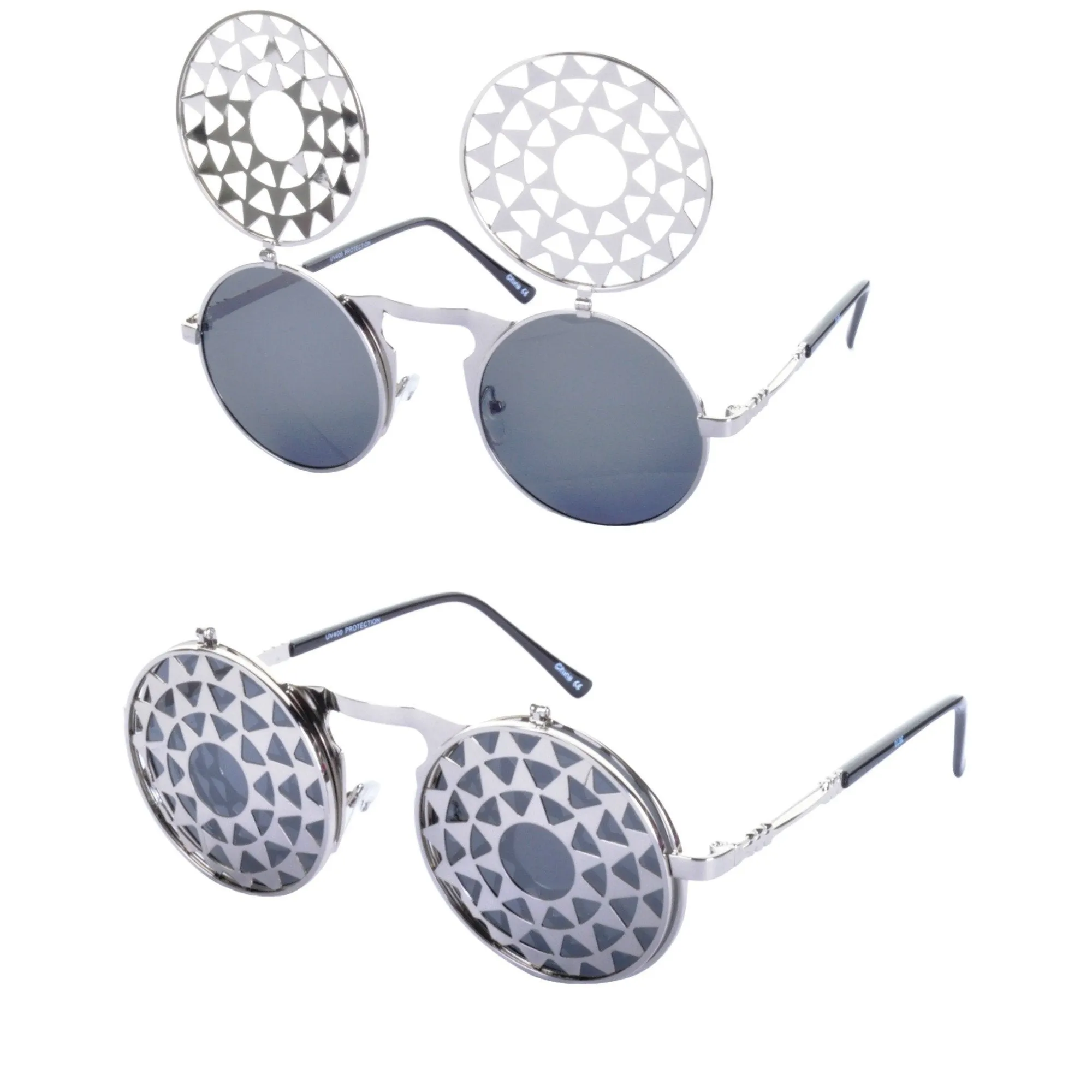 SUNDIAL Flip Up Steampunk Sunglasses