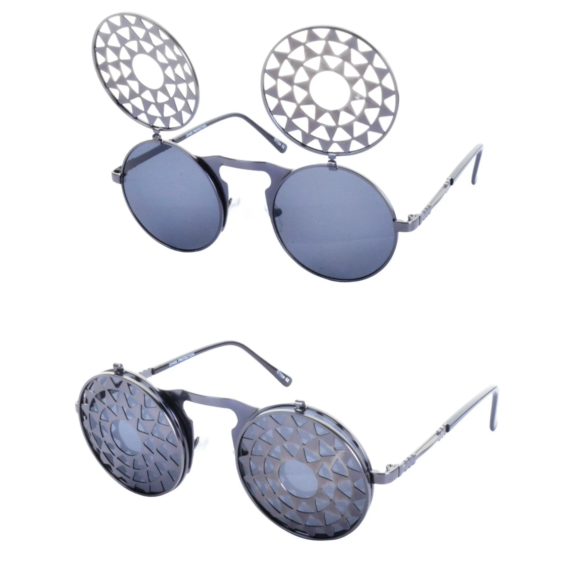 SUNDIAL Flip Up Steampunk Sunglasses