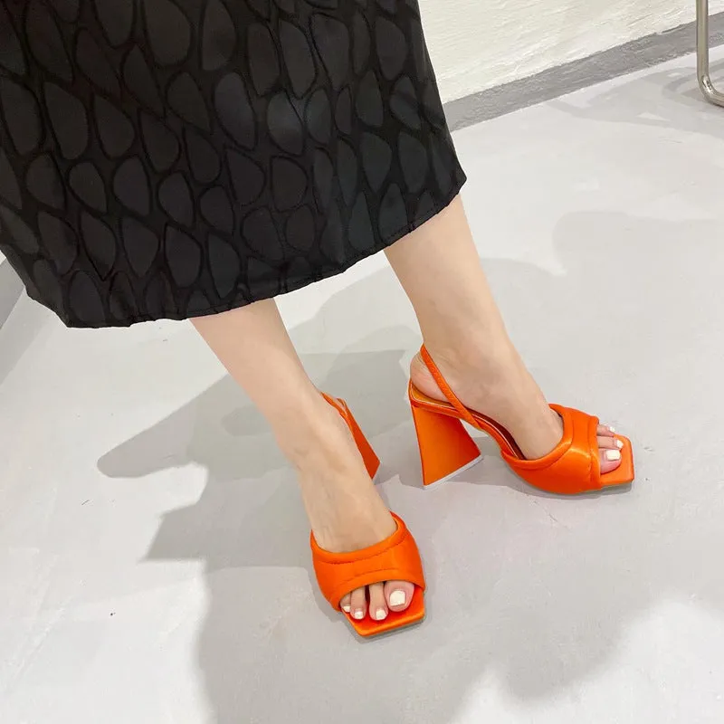 Super High Heel Peep Toe Sandals