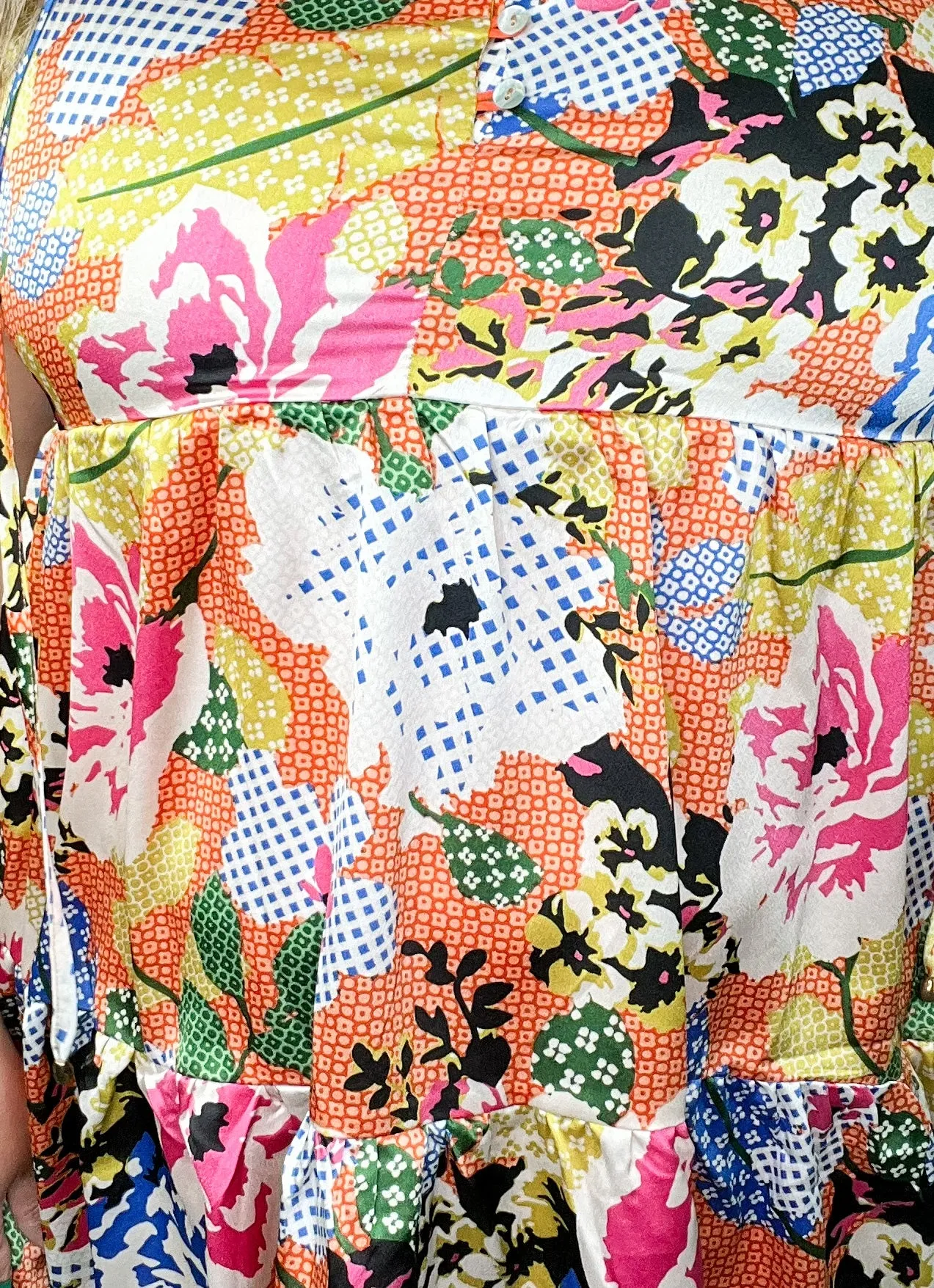 Tahiti Retro Unique Floral Print Dress