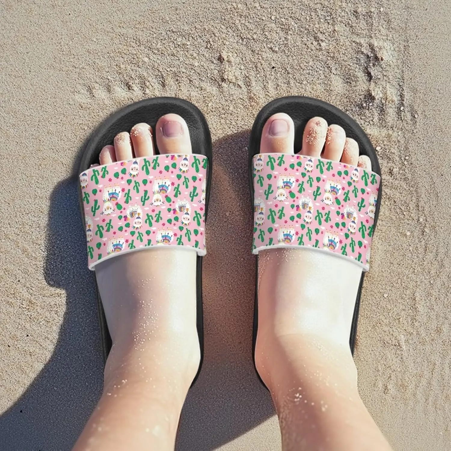 Toddler Slides Bathroom Thick Sole Pillow Slippers Summer Cloud Slides Quick Drying Athletic Slides Flat Shoes