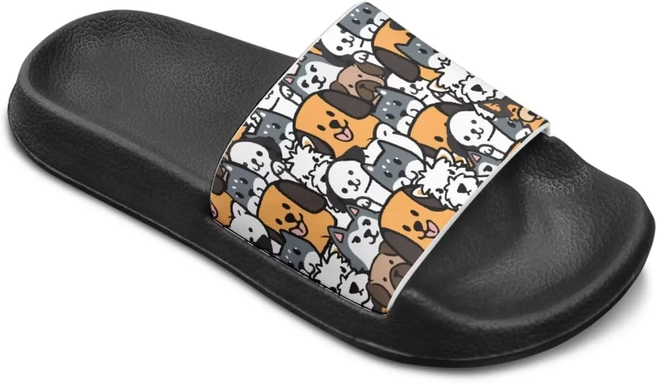 Toddler Slides Bathroom Thick Sole Pillow Slippers Summer Cloud Slides Quick Drying Athletic Slides Flat Shoes