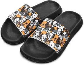 Toddler Slides Bathroom Thick Sole Pillow Slippers Summer Cloud Slides Quick Drying Athletic Slides Flat Shoes