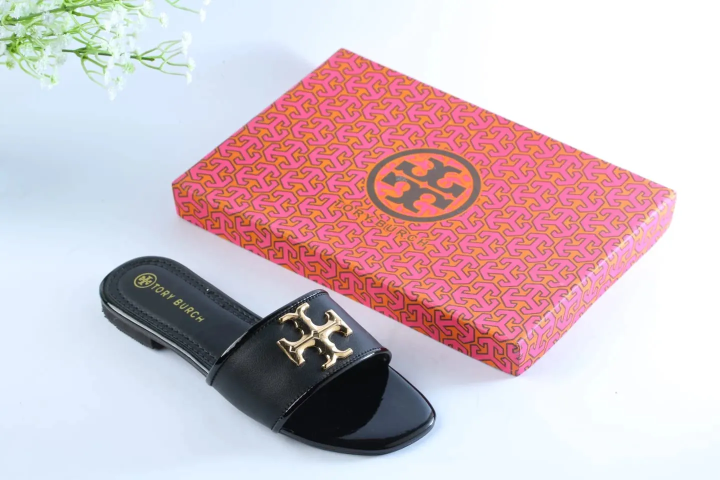 TORY ELEANOR SLIDES - BLACK