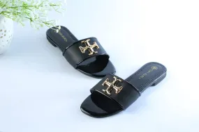 TORY ELEANOR SLIDES - BLACK