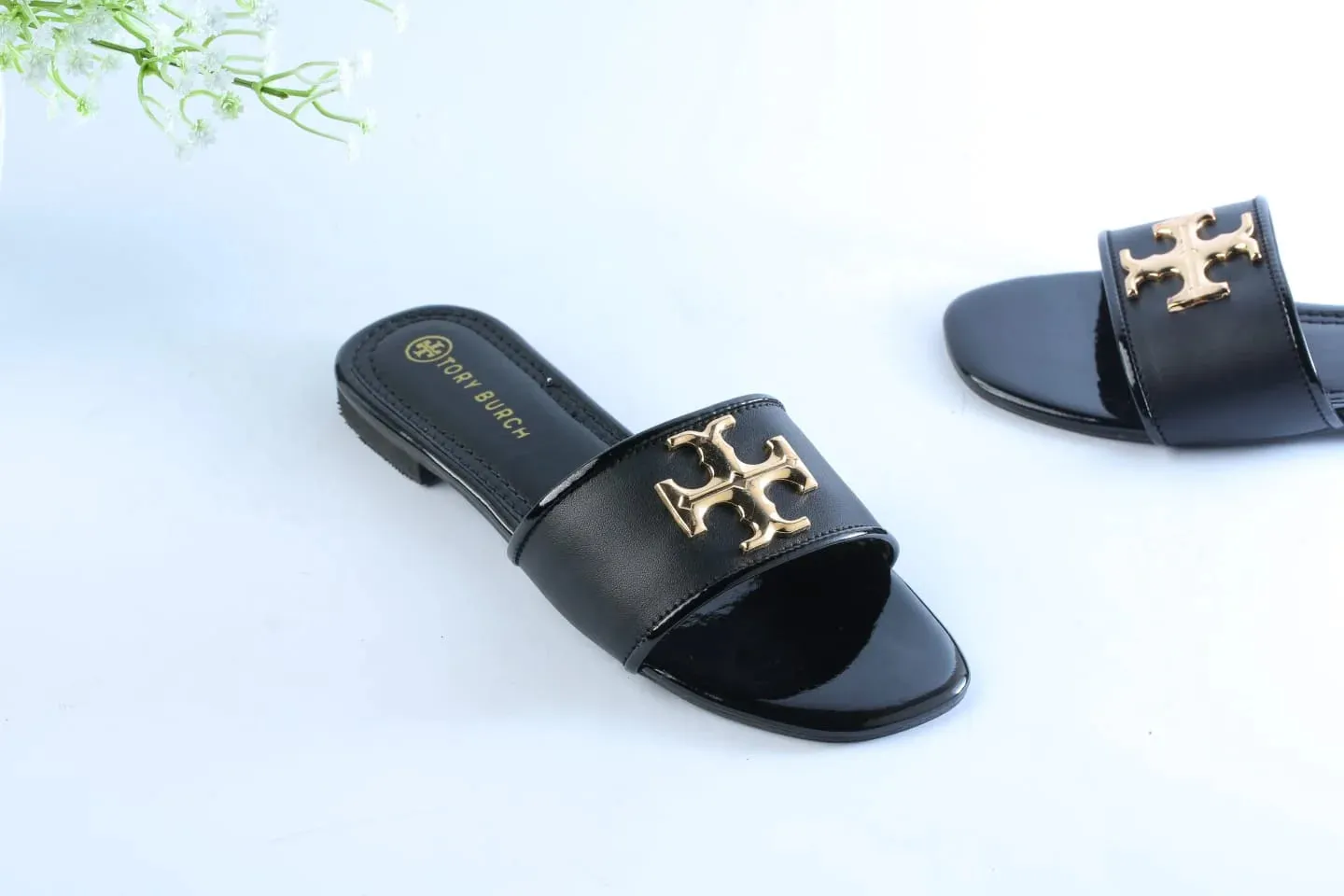 TORY ELEANOR SLIDES - BLACK