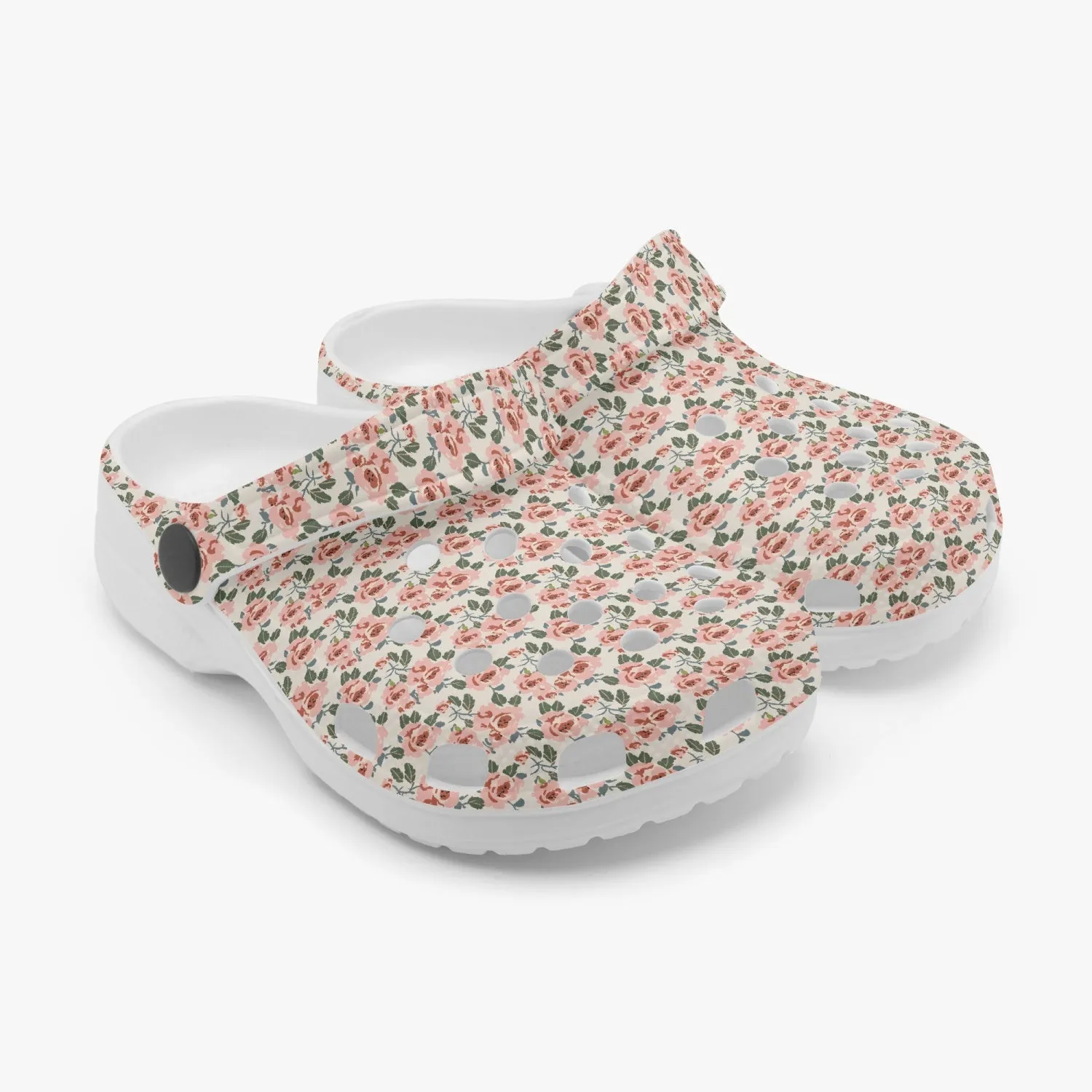 Vampire Art Classic Retro Roses Kids Clogs