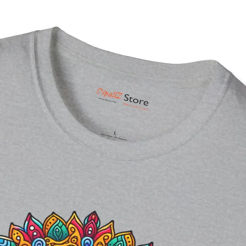 Vibrant Elephant Mandal Art Softstyle t Shirt